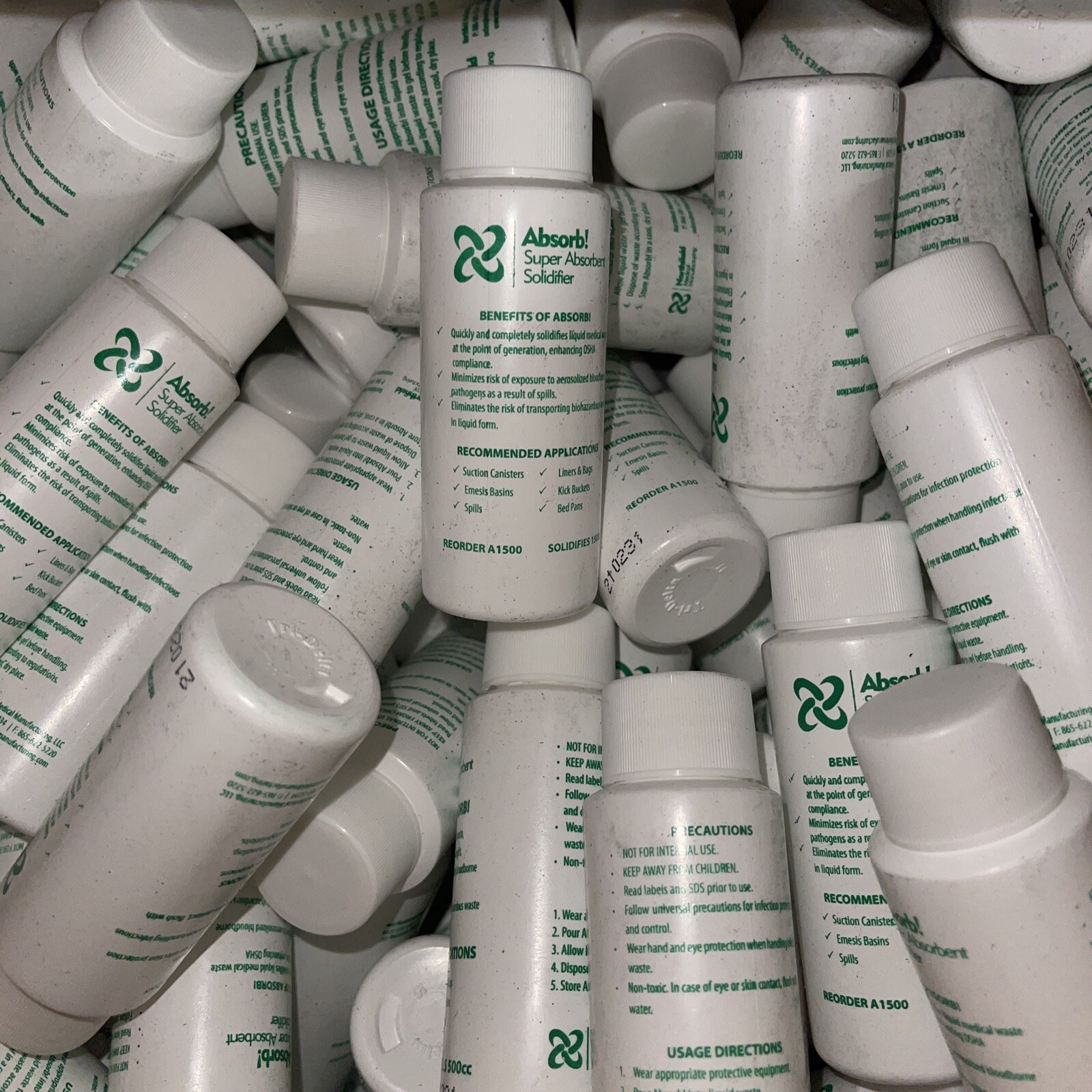 Lot of 35 Absorb! A1500 Super Absorbent Solidifier Solidifies 1500cc