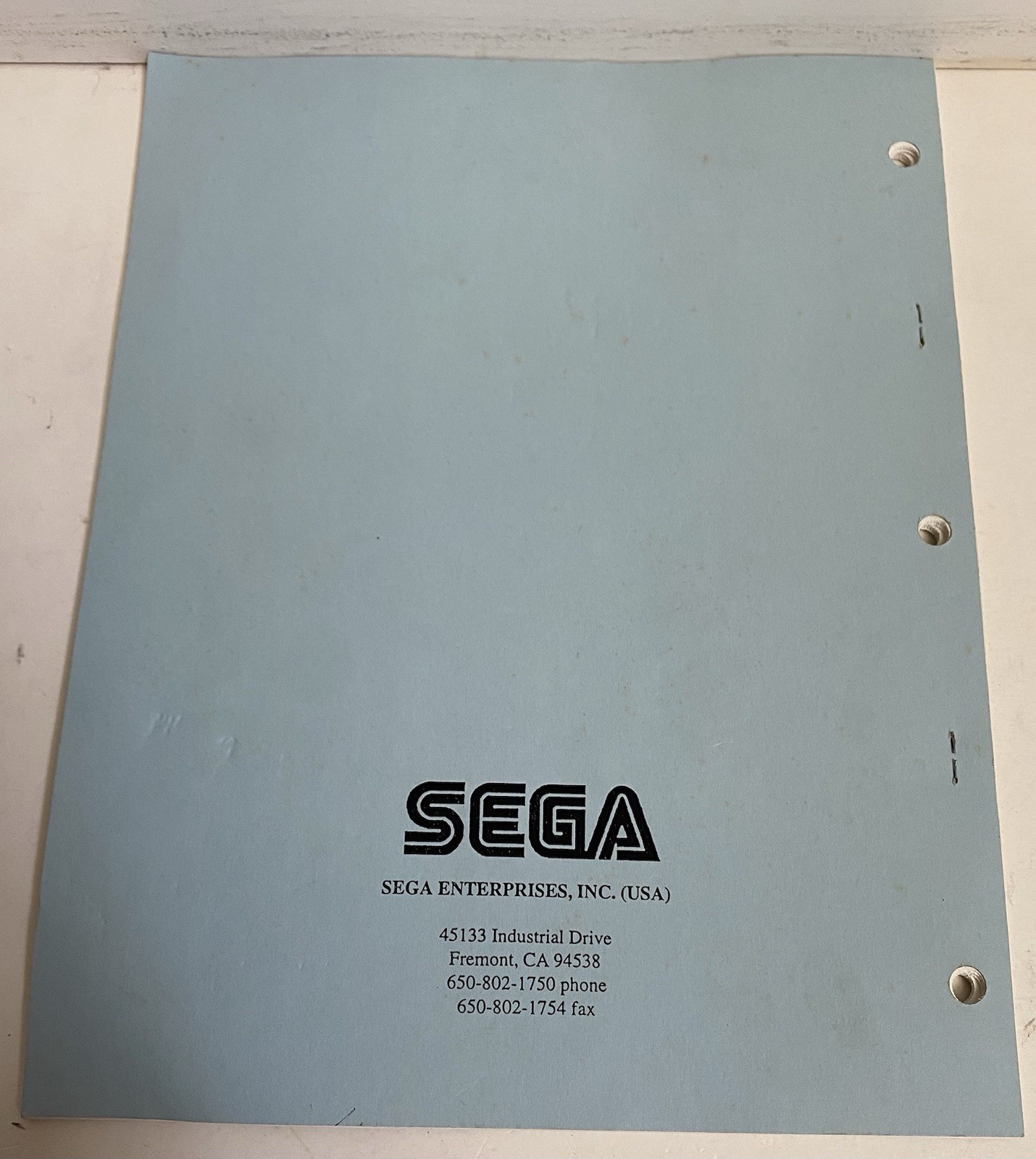 Sega Star Wars Trilogy Arcade game operators manual