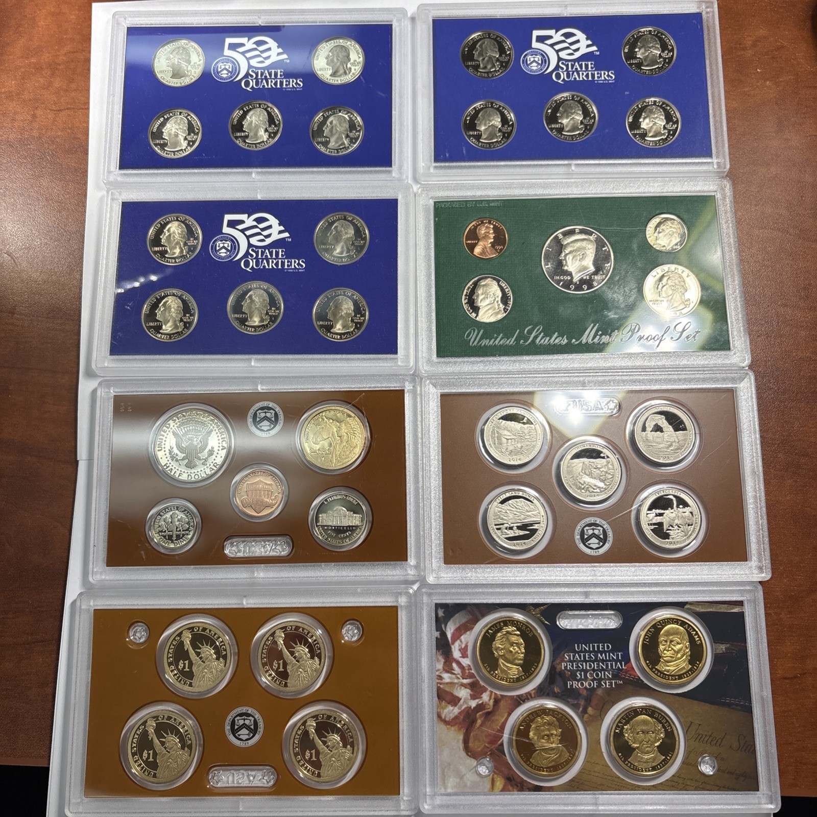 PACKAGE DEAL Different Sets Of Coins In Hard Cover As Is. Rare Coins