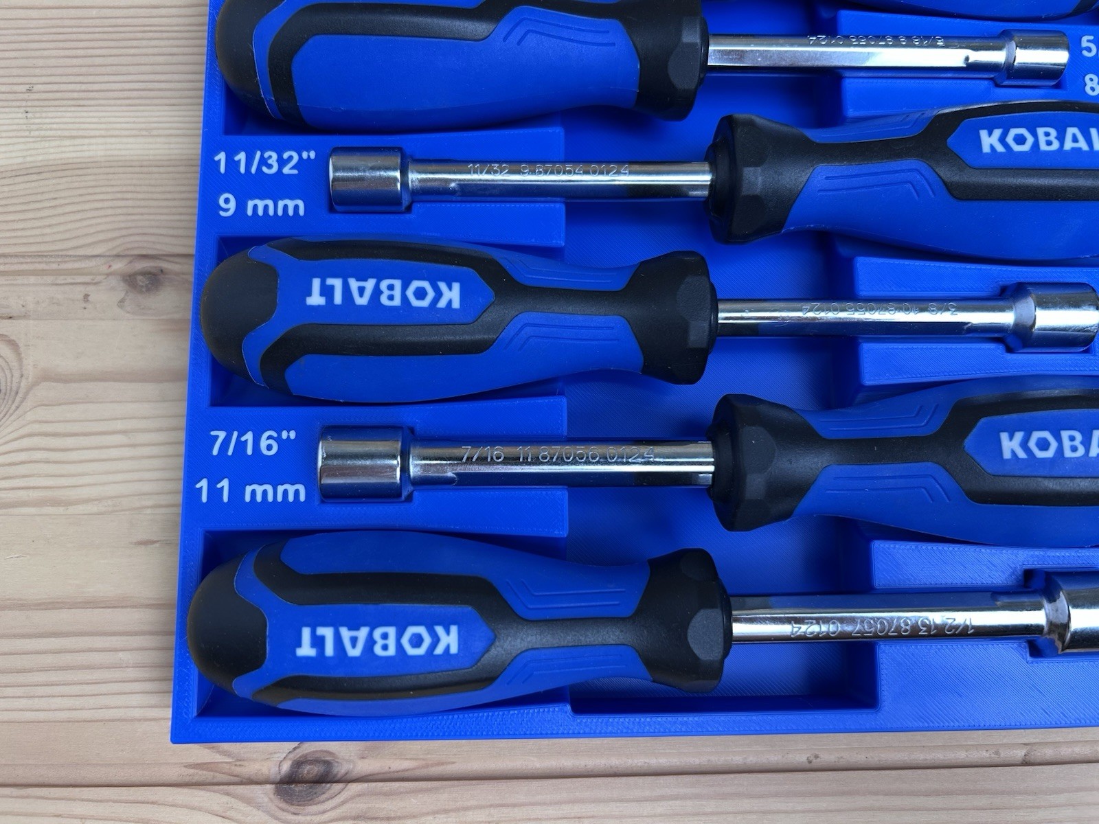 Organizer/Tray for KOBALT Nut Driver Set - Compatible with Model #87050 - Blue