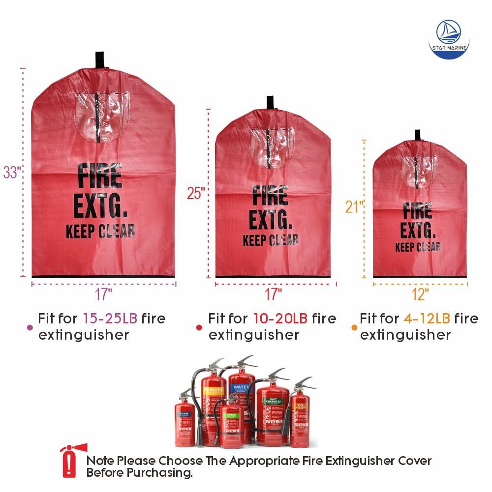Heavy Duty Fire Extinguisher Cover with Window - Fire Protective Sleeve from ...