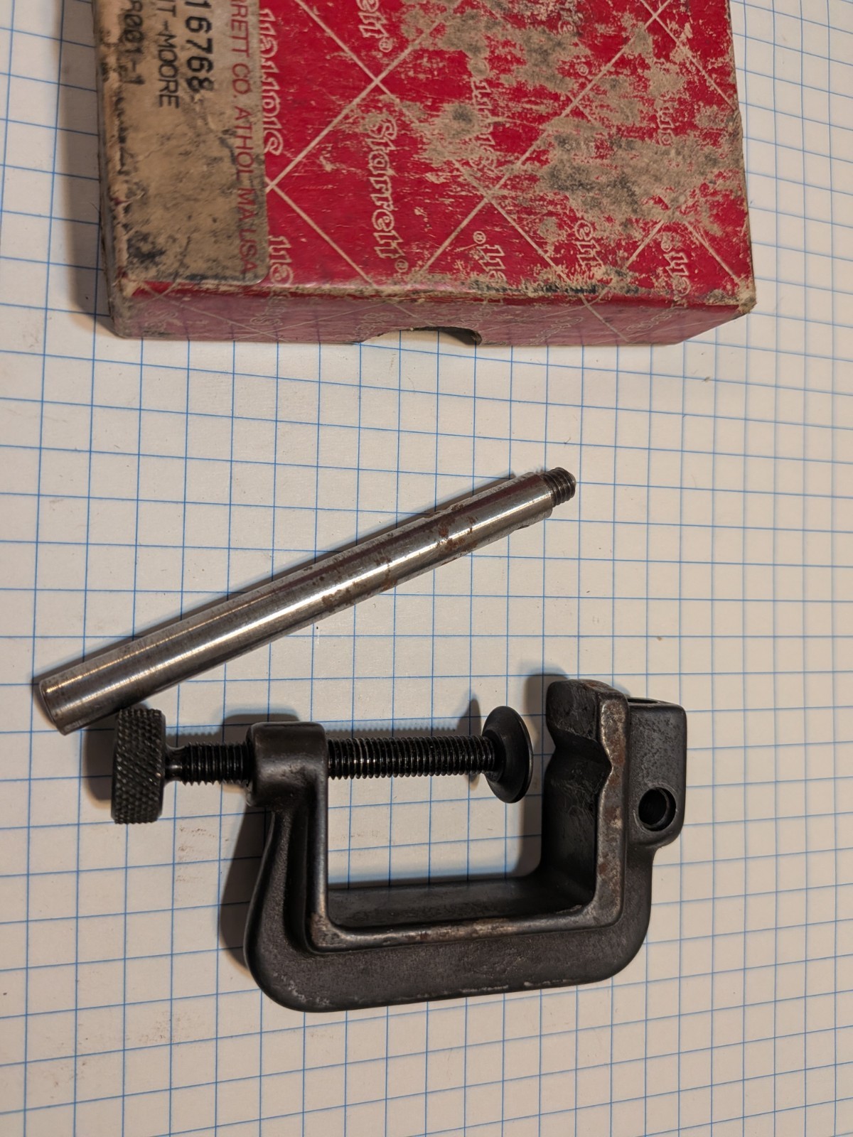 Starrett No. PT99437 clamp for 196 and 645  indicator sets - Made in U.S.A.