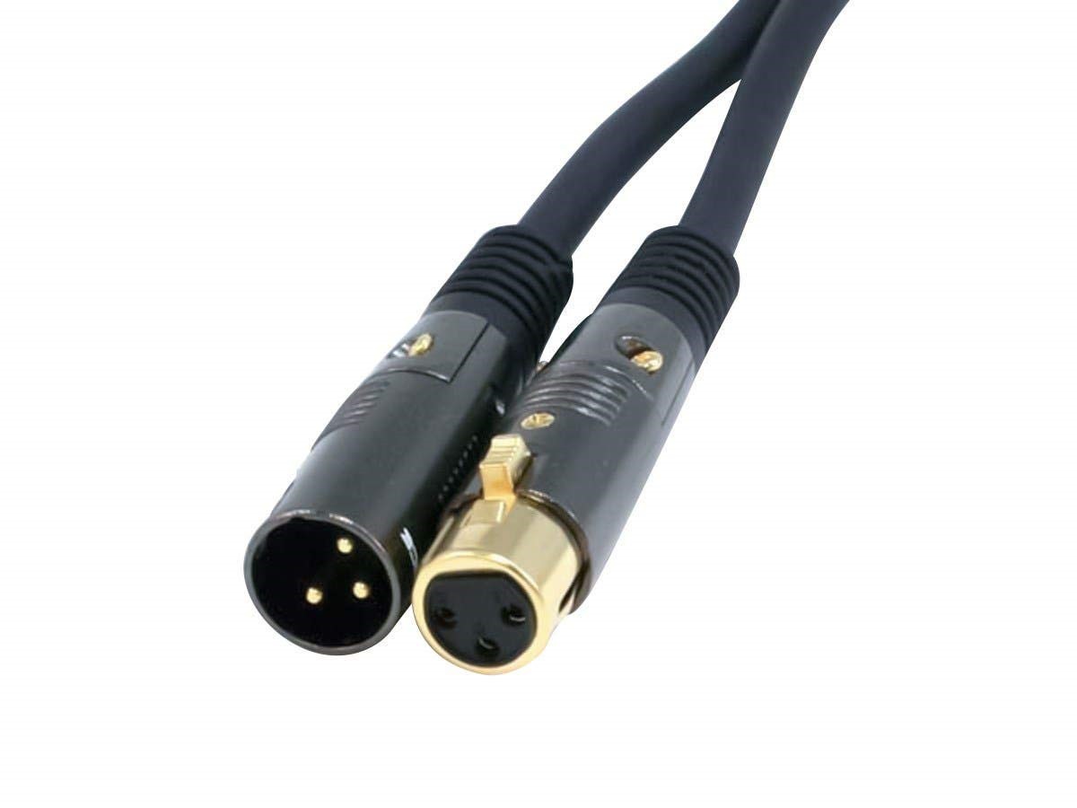 Monoprice 3 Feet XLR Male to XLR Female Cable Gold Plated 16AWG Premier Series