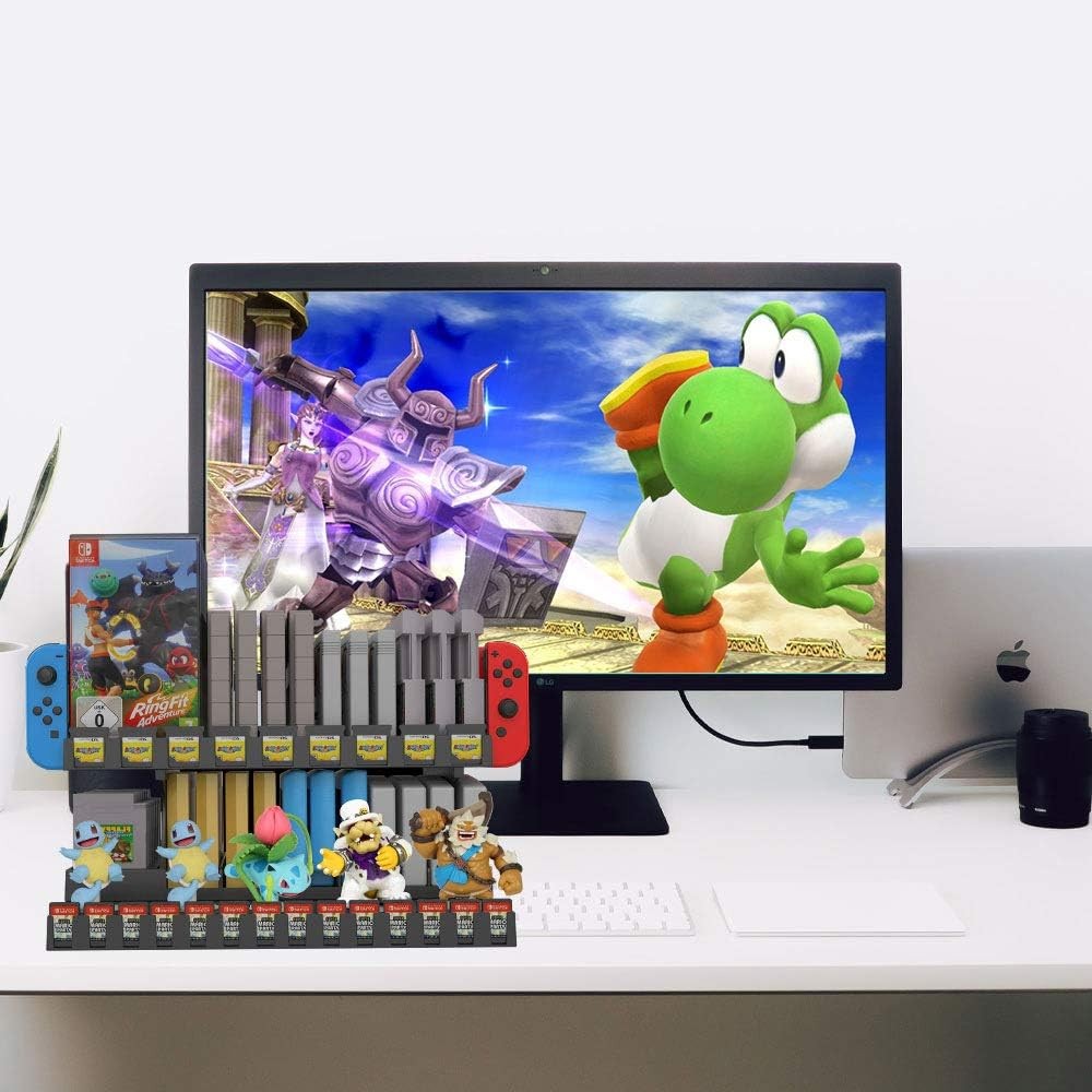 Versatile Game Storage and Display Stand for Nintendo Consoles & Accessories