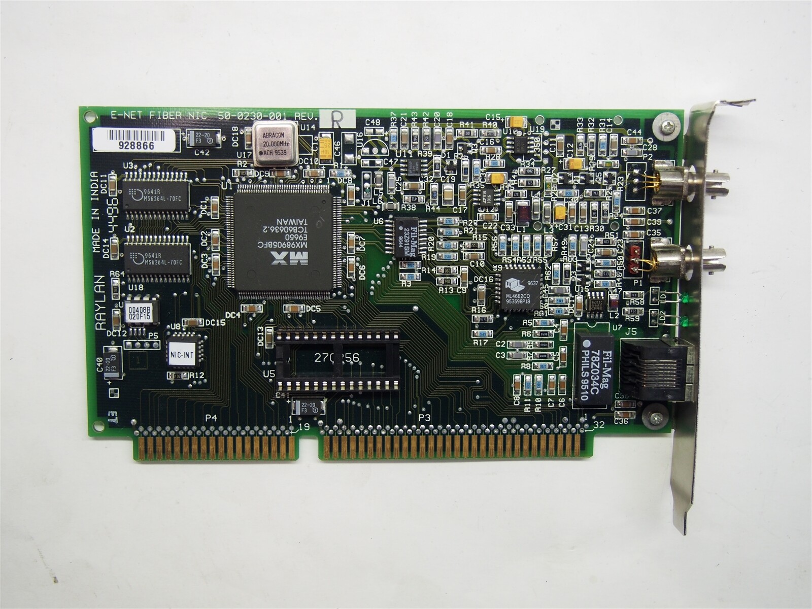 Raylan 50-0230-001 Rev. R Fiber Ethernet Card