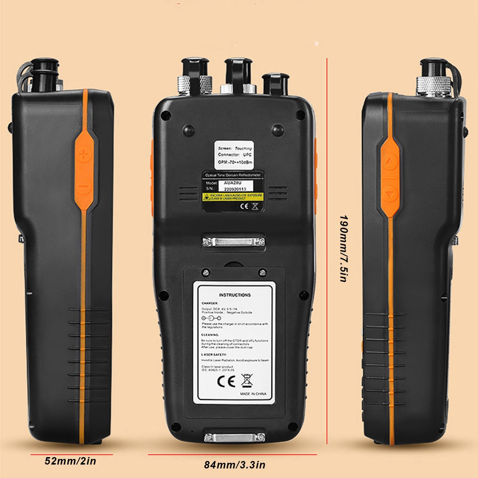 4 In 1 Fiber Optical Power Meter Portable Optic Tester For Network Construct