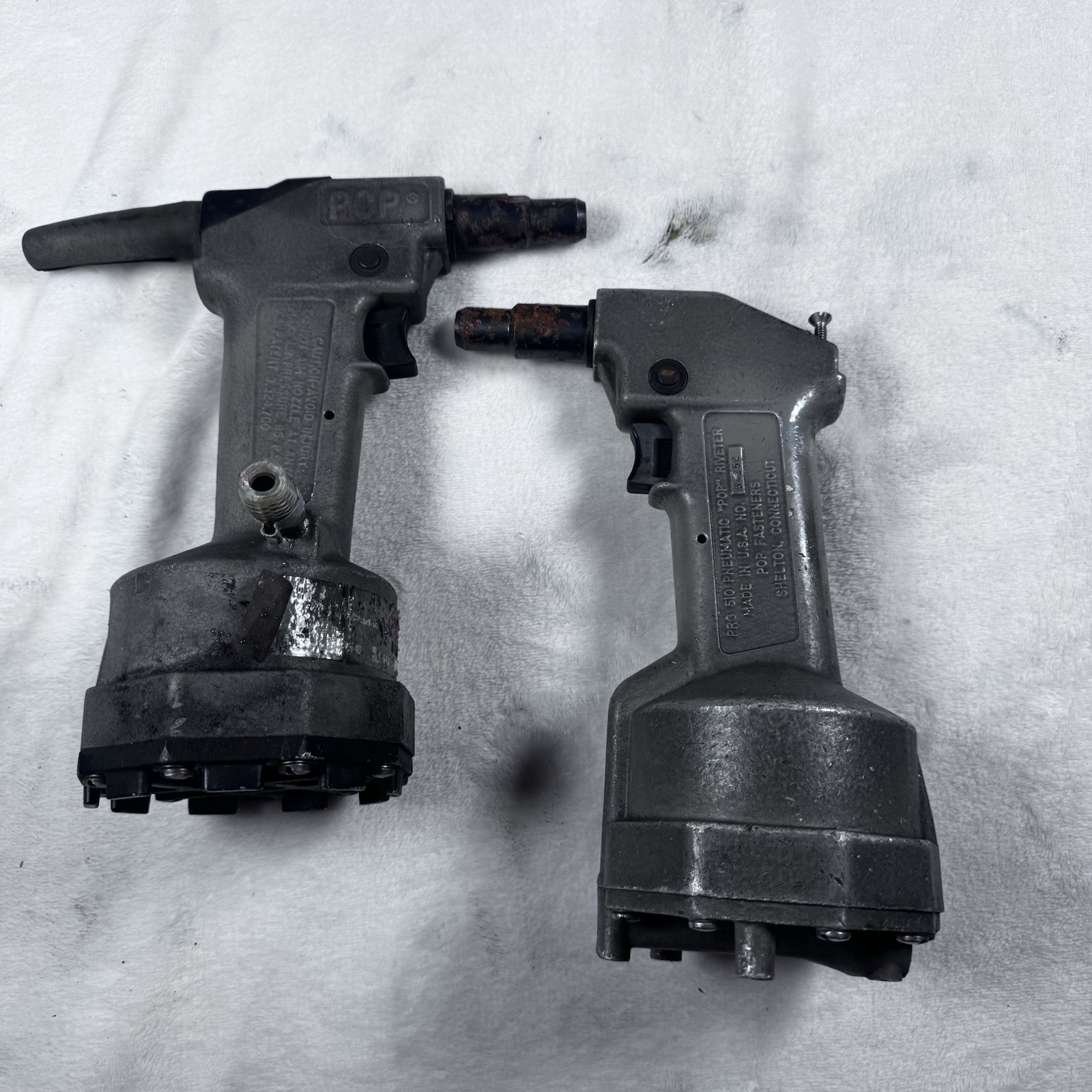 POP Pneumatic Air Rivet Gun Lot of 2 Aircraft Riveters Industrial Untested