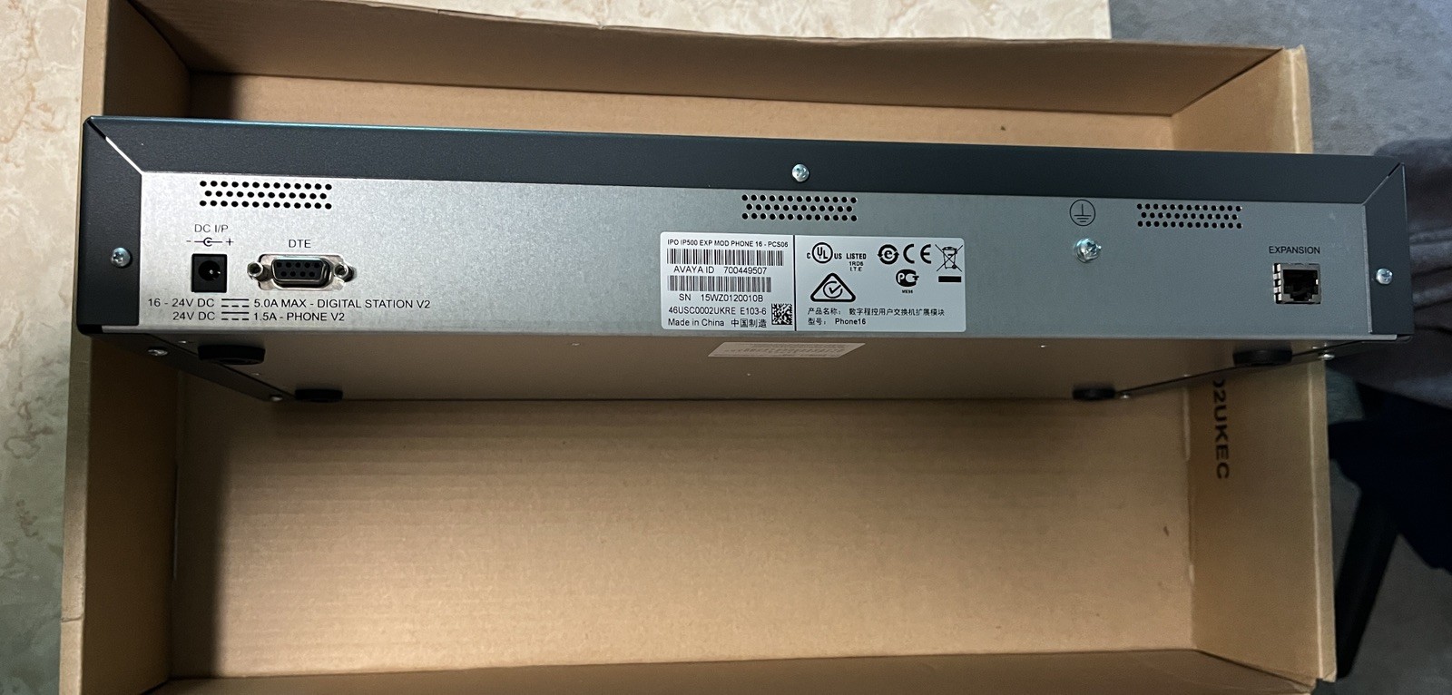 Avaya IP Office 500 Expansion Module Conventional System MPN 46USC0002UKRF