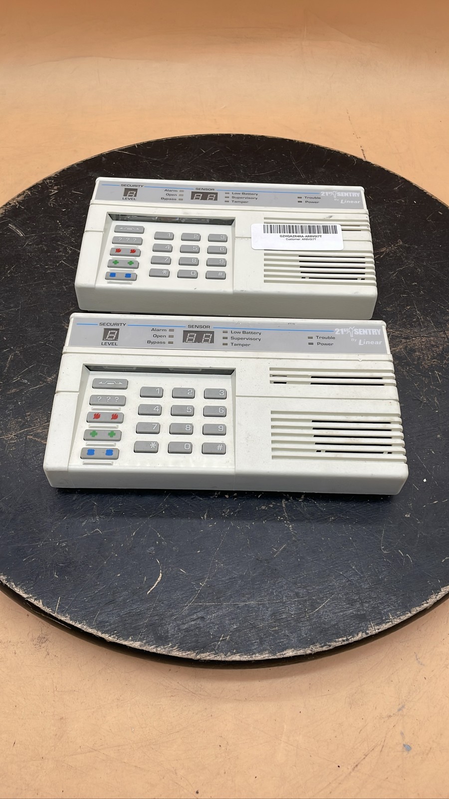 Linear K-90 21st Sentry Alarm Control Panel Home Security System Unit Lot of 2
