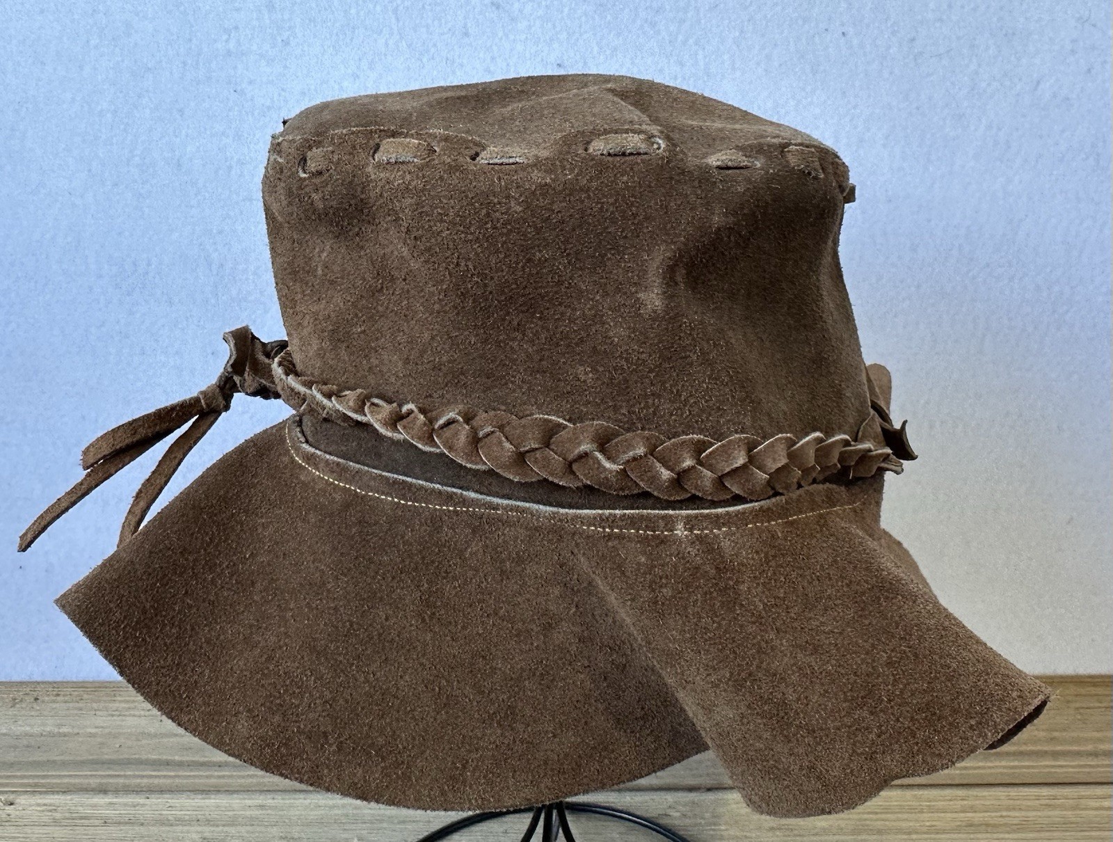 Suede VTG Cowboy Floppy Hat Cosplay Australia Outback Sz M/L