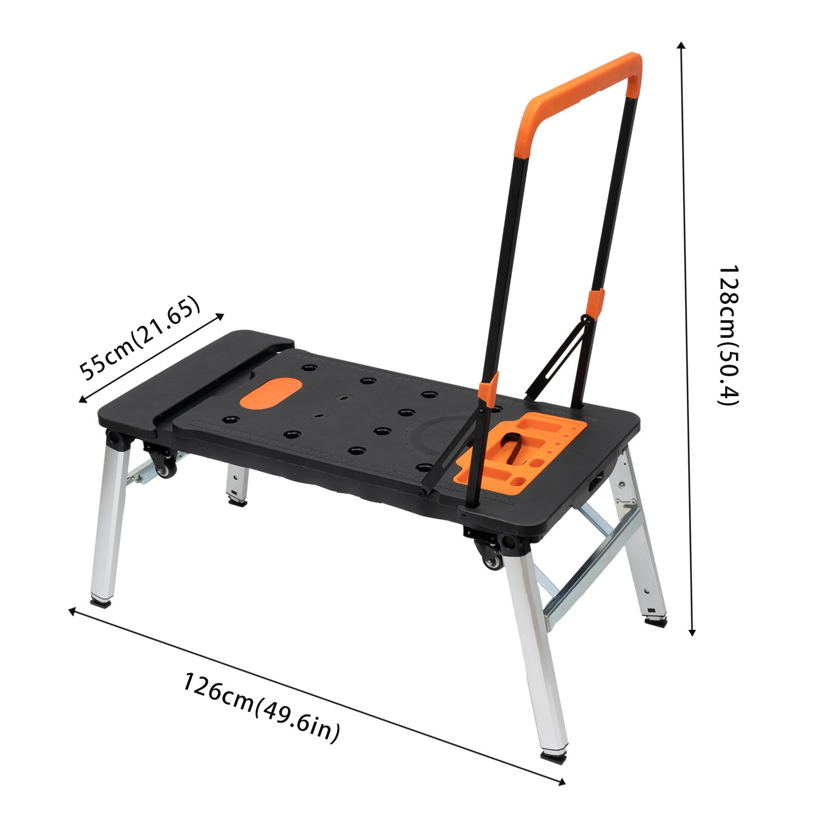 7-in-1 Multifunctional Workbench Portable Folding Work Table Workbench Load