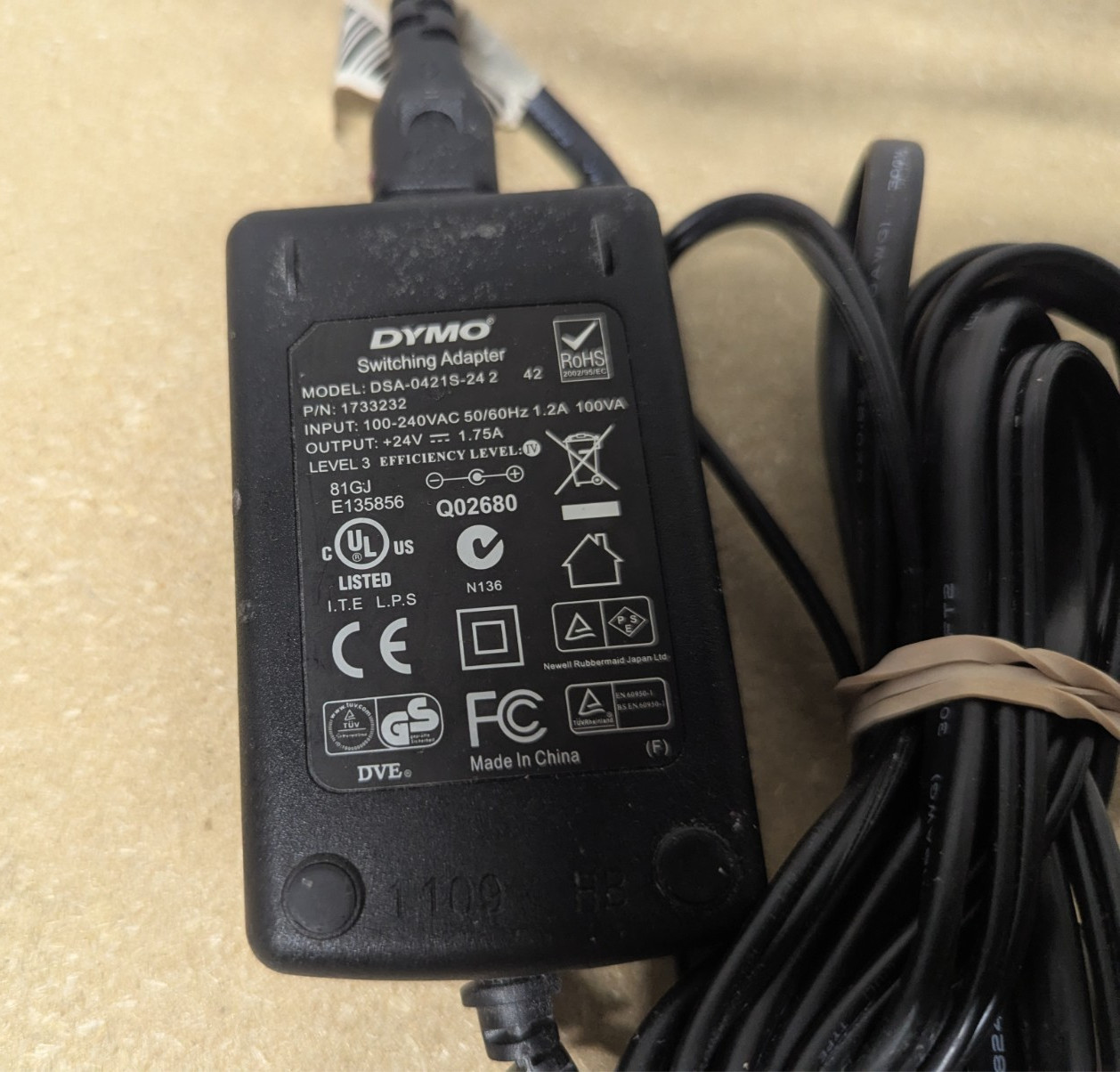 Genuine DYMO DSA-0421S-24 Switching AC Power Supply Adapter 24V 1.75A OEM