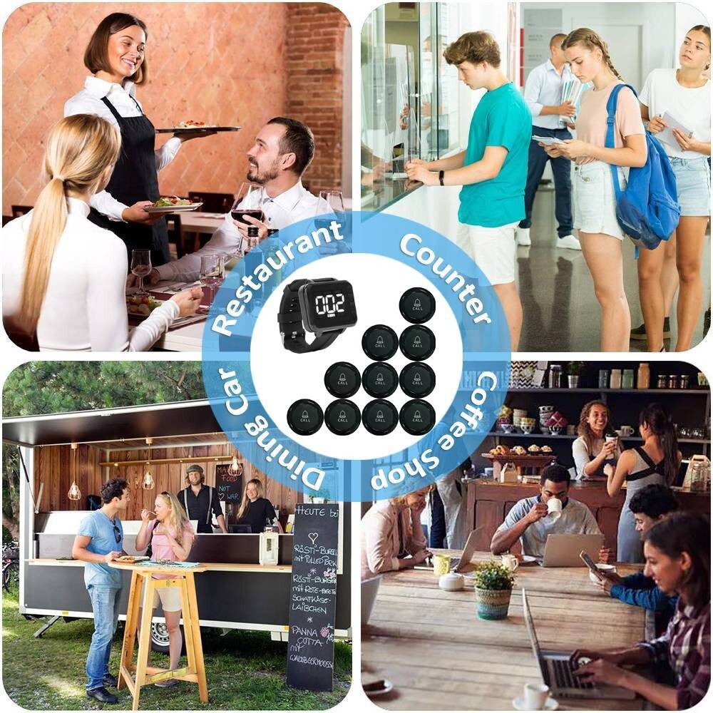 Wireless Pager Machine Restaurant Waiter Call Number System