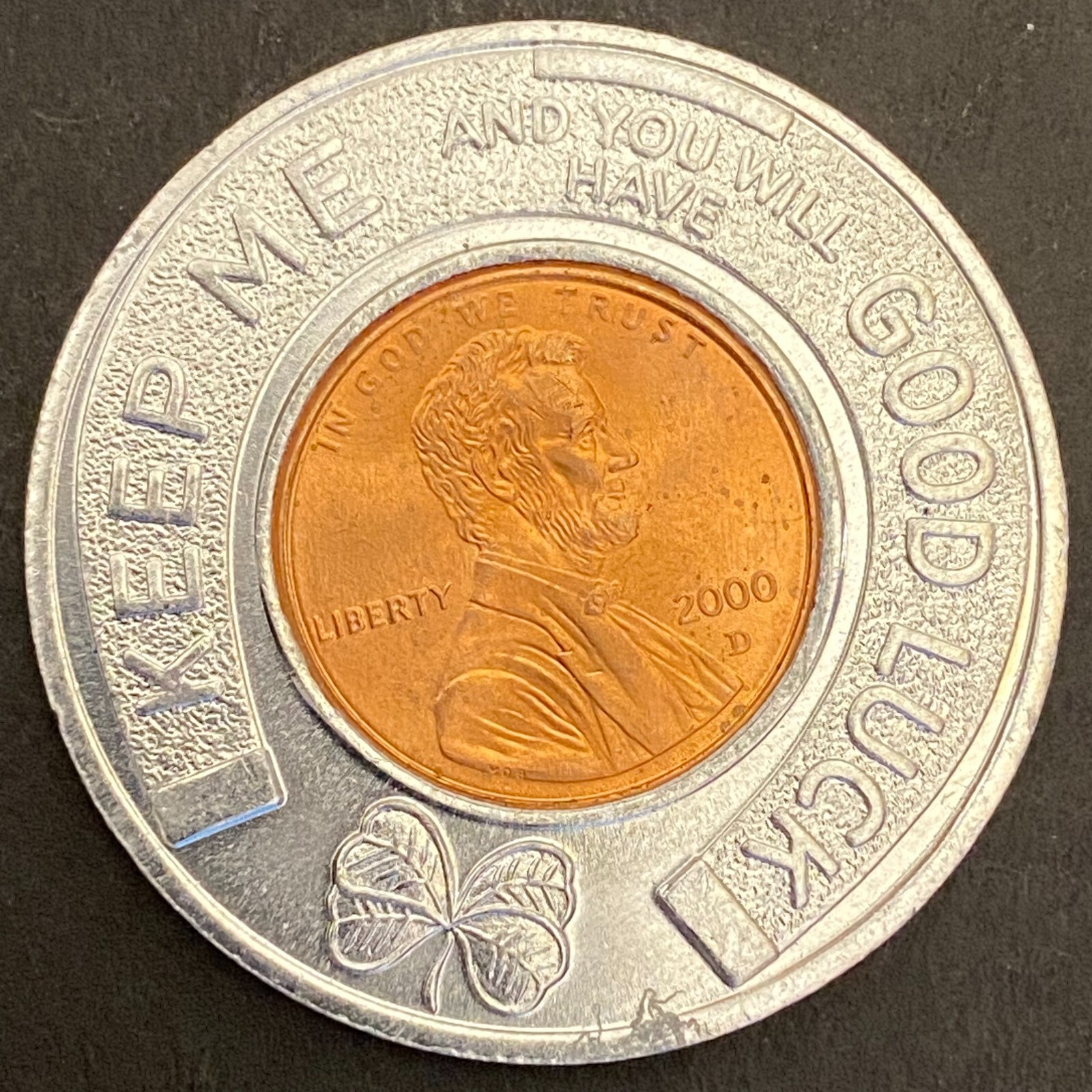 Krause 2001 ANA Convention Atlanta Encased Penny Alum GL Token 35mm (#6)