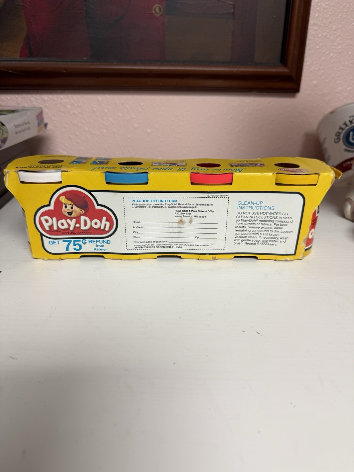 Vintage 1987 4 Pack Of Playdoh
