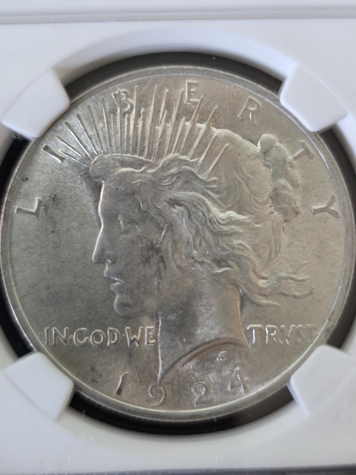 1924 $1 Peace Dollar NGC MS63 Bag Fragment