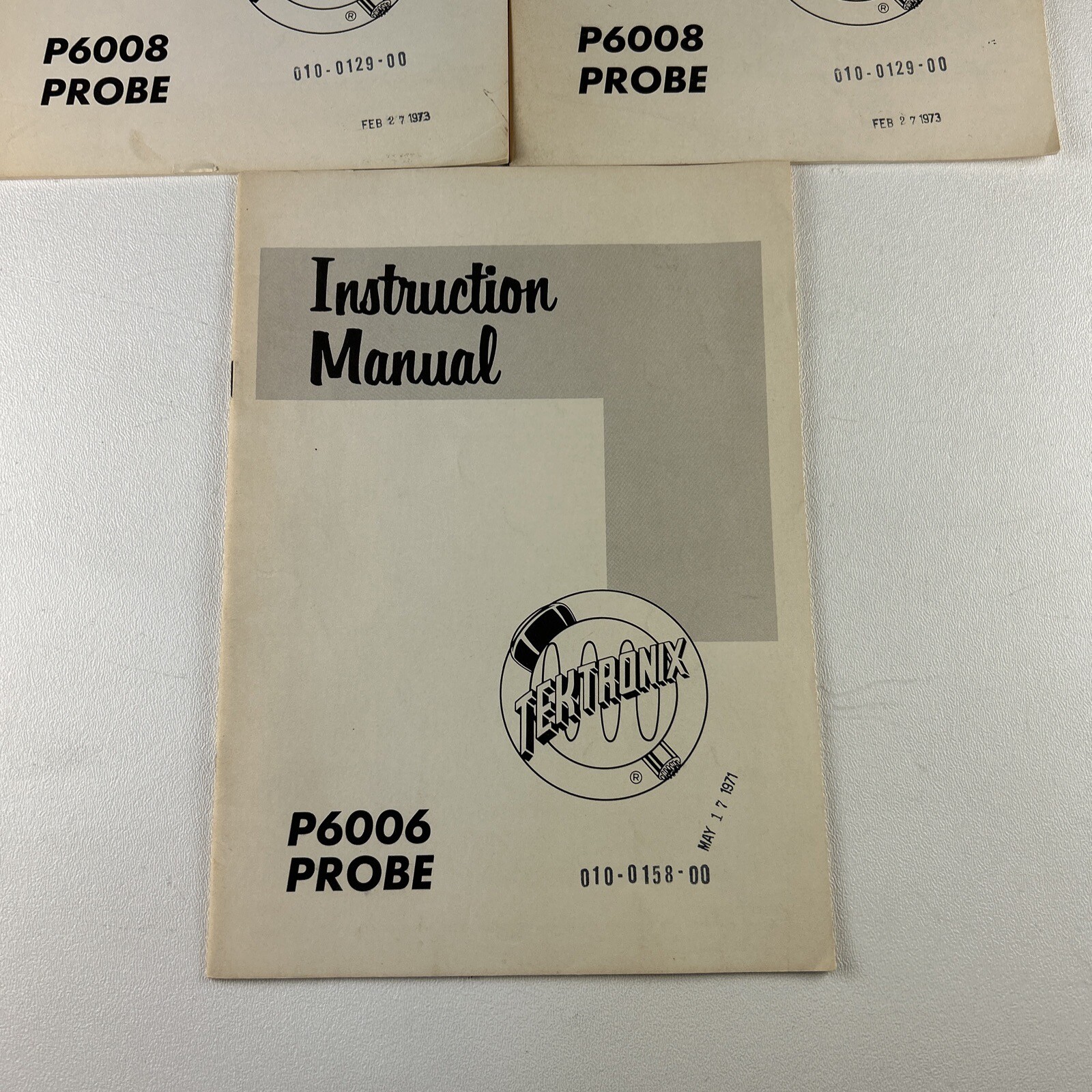 Tektronix P6006 & P6008 Probe Instruction Manuals