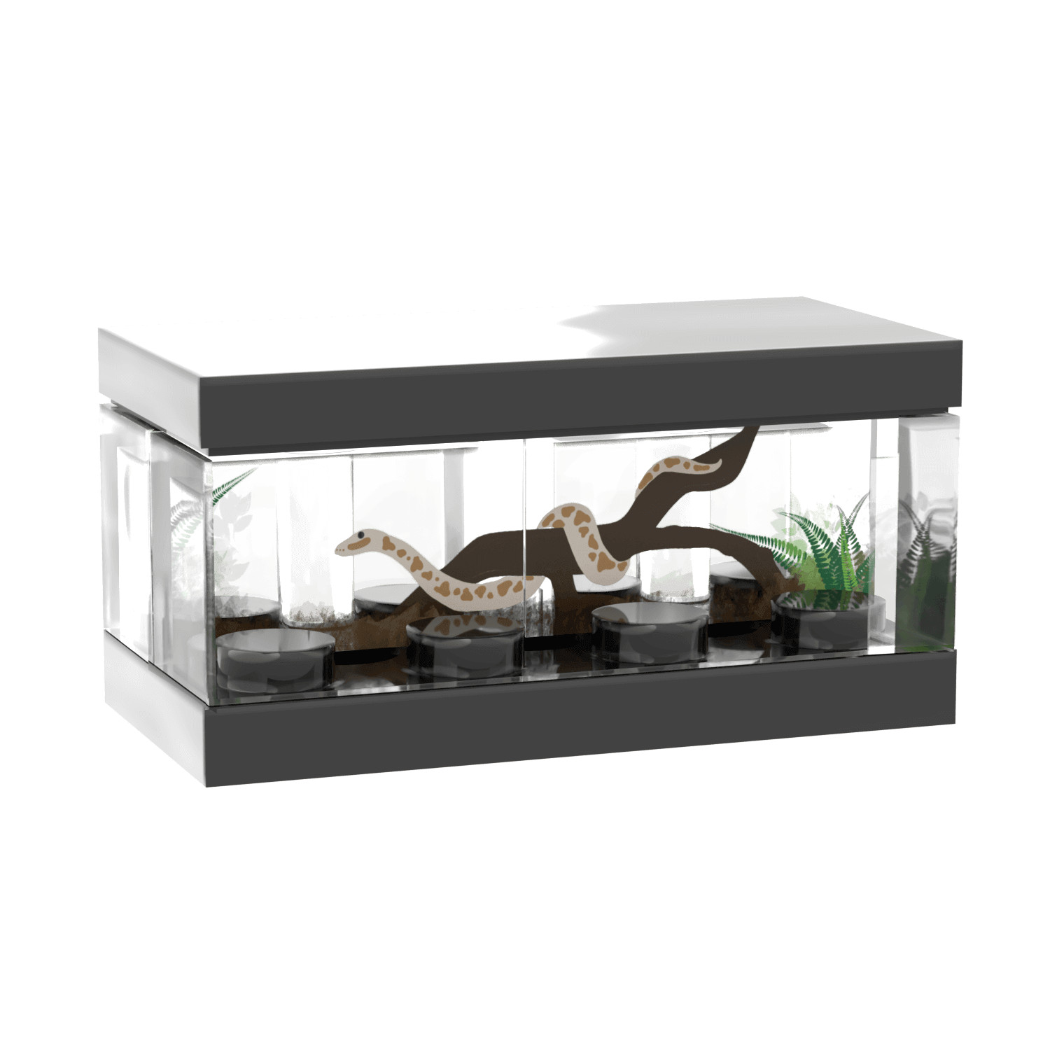 Snake Terrarium - Minifig Scale - Custom Printed - Mini Build - Brick City