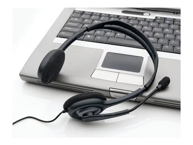 Logitech H111 Wired Stereo Headset with Mic 3.5mm Jack PC Mac Chrome Laptop