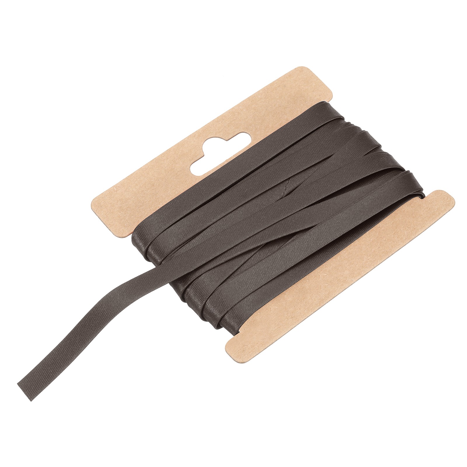 Double Fold Bias Tape 1/3 Inch x 6 Yards Satin Pre-fold Tape Dark Brown