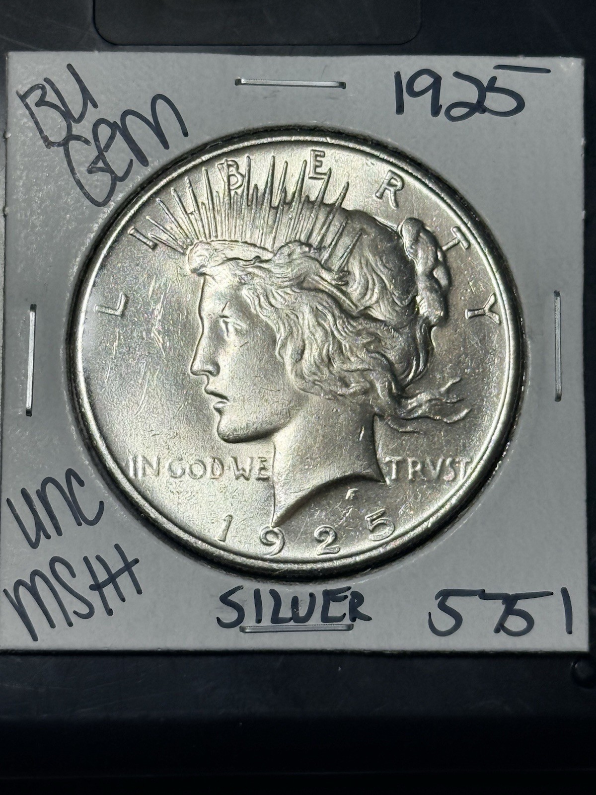 1925 PEACE DOLLAR 🗽$1 MS+++ PQ++ 90% SILVER GEM 💎 UNCIRCULATED Very High Grade