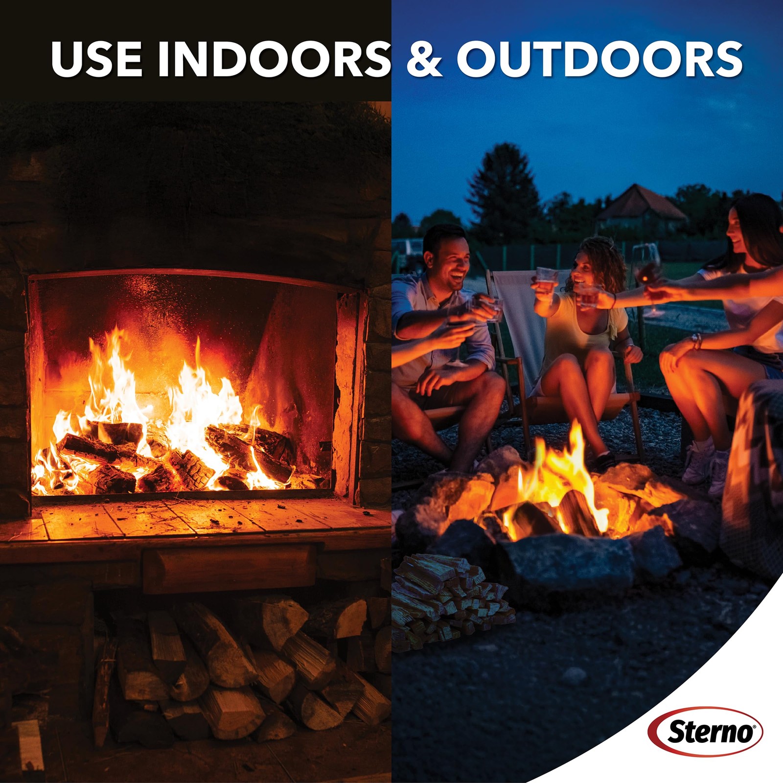 Sterno Fatwood Fire Starter Sticks 10lb All-Natural Resin-Rich Pine Indoor Outdo