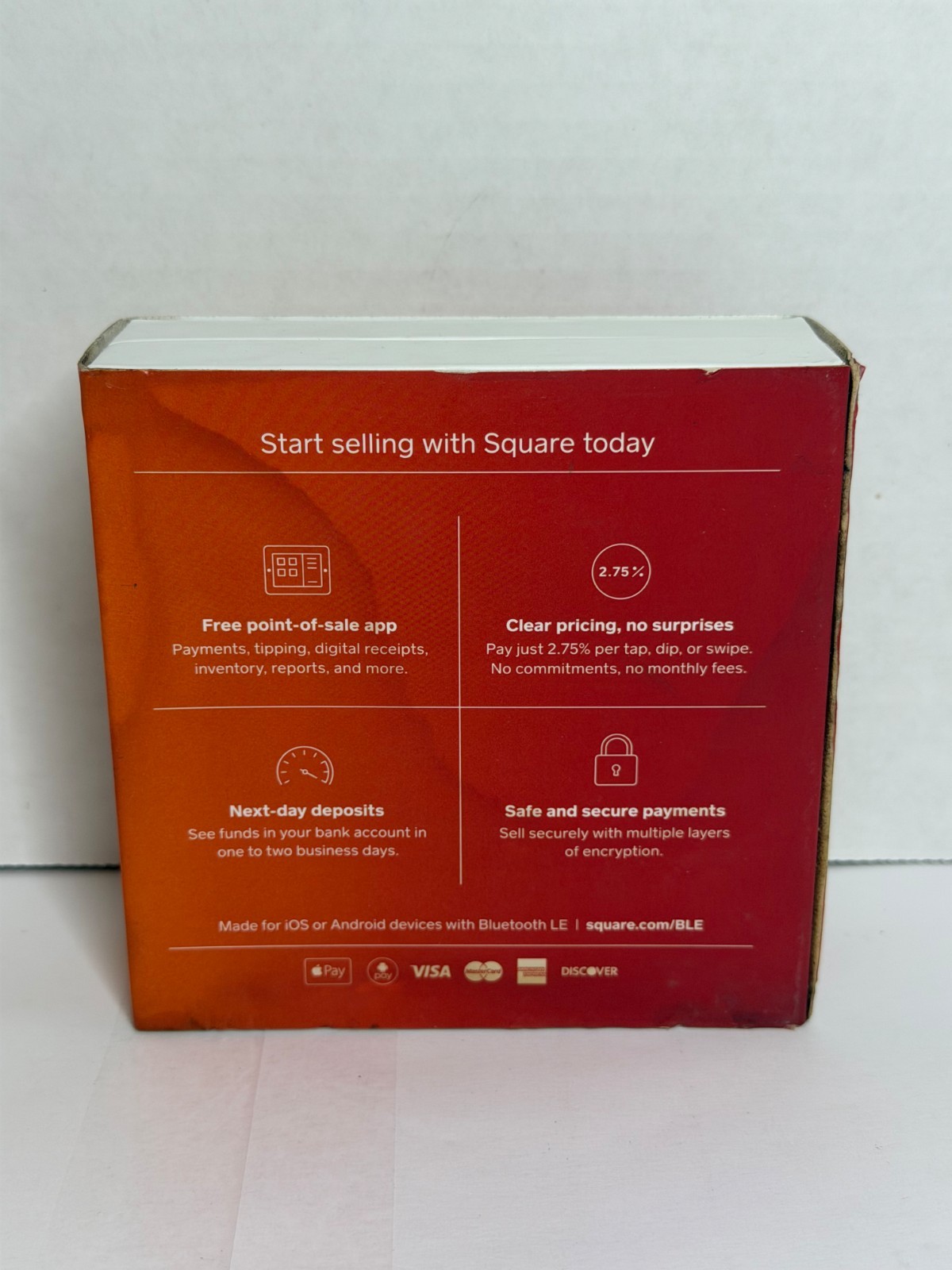 Square Reader Contactless + Chip Cards - White B7