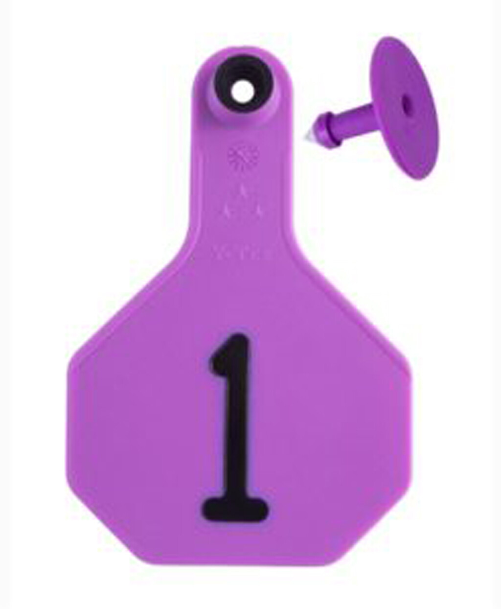 YTex 3 Star Medium Cattle ID Ear Tags Purple Numbered 51-75