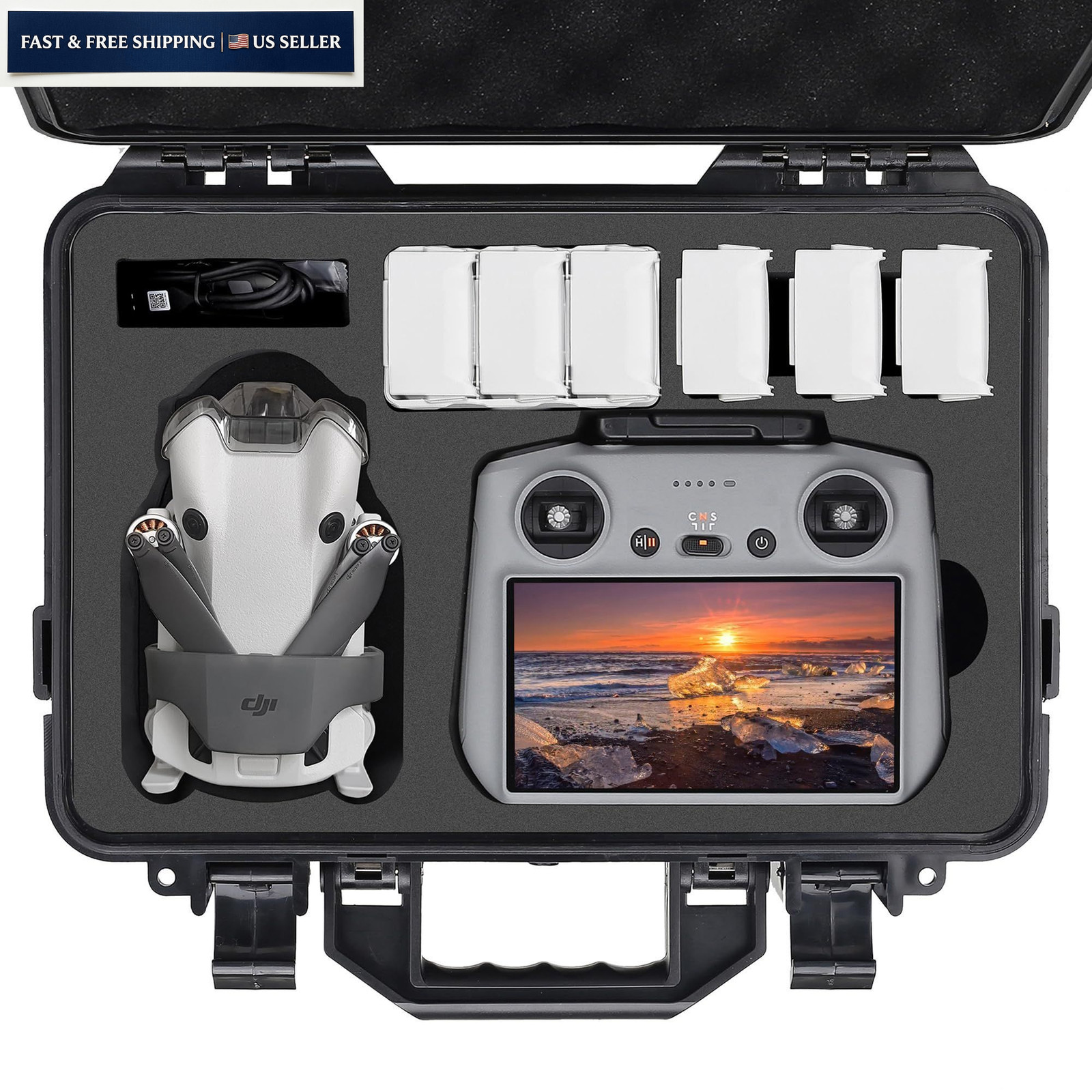 PONYRC Professional Mini 4 Pro 14 x 10.8 x 4.9 inches, 3/4 Hard Case