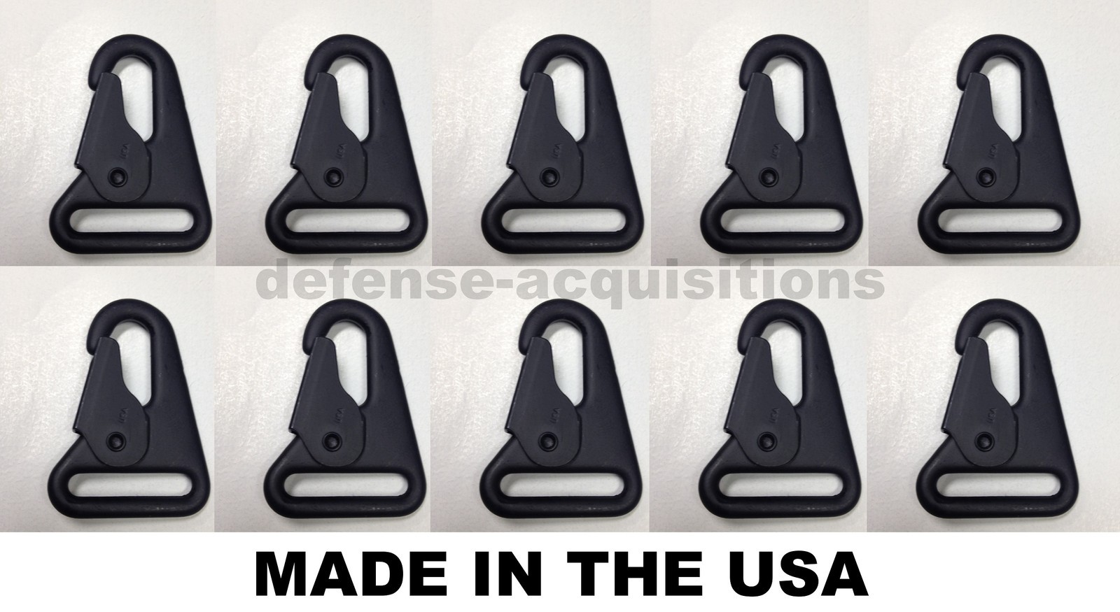 x10 USA MADE HK H&K Style 1" Sling Clip Snap Hook Spring Gate Quick Release