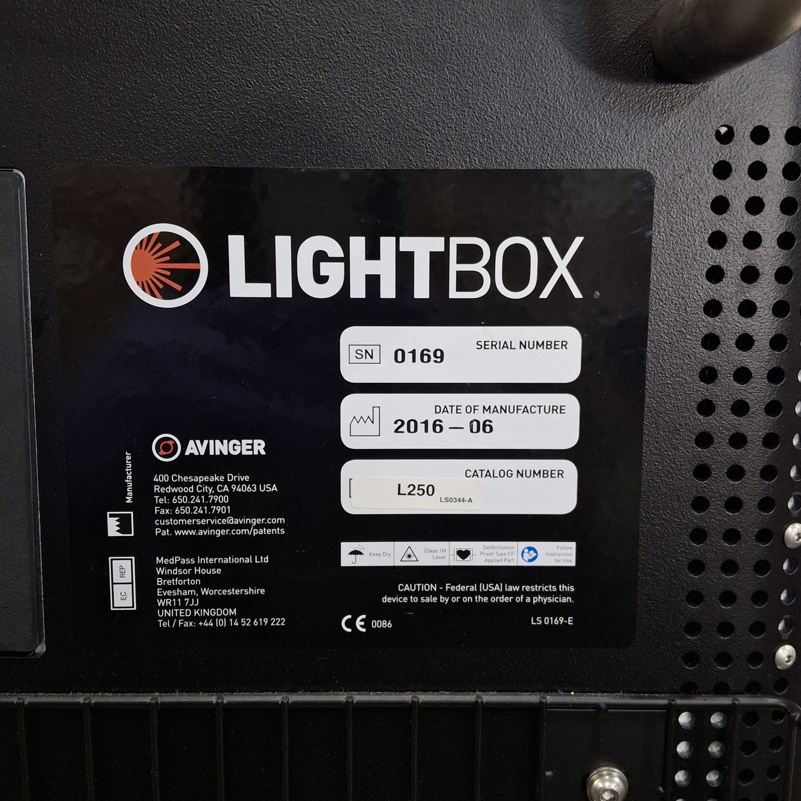 Avinger LightBox L250 Intravascular Imaging System