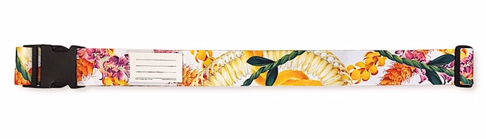 Hawaiian Flowers Leis Print Luggage Nylon Bag Strap Travel Aloha Hawaii Island N