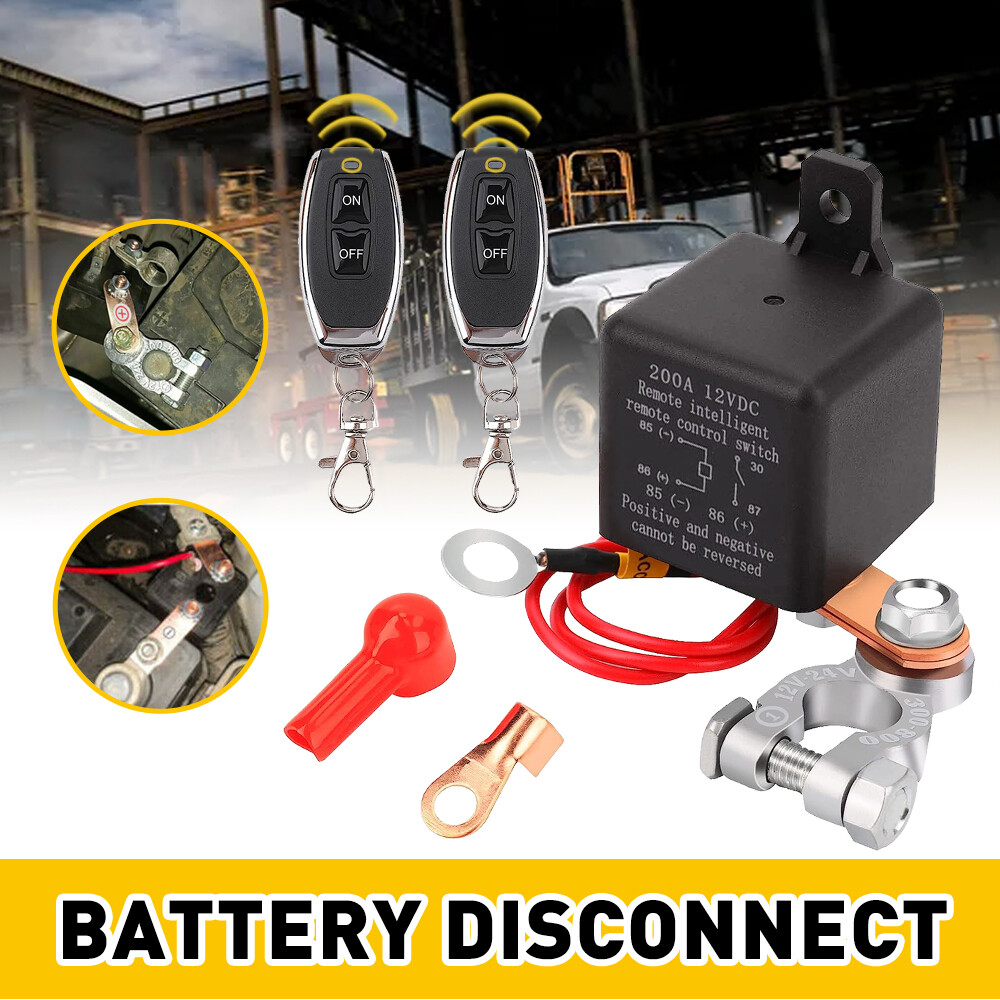 12V Universal Wireless Remote Control Car Battery Disconnect Relay CutOff Switch