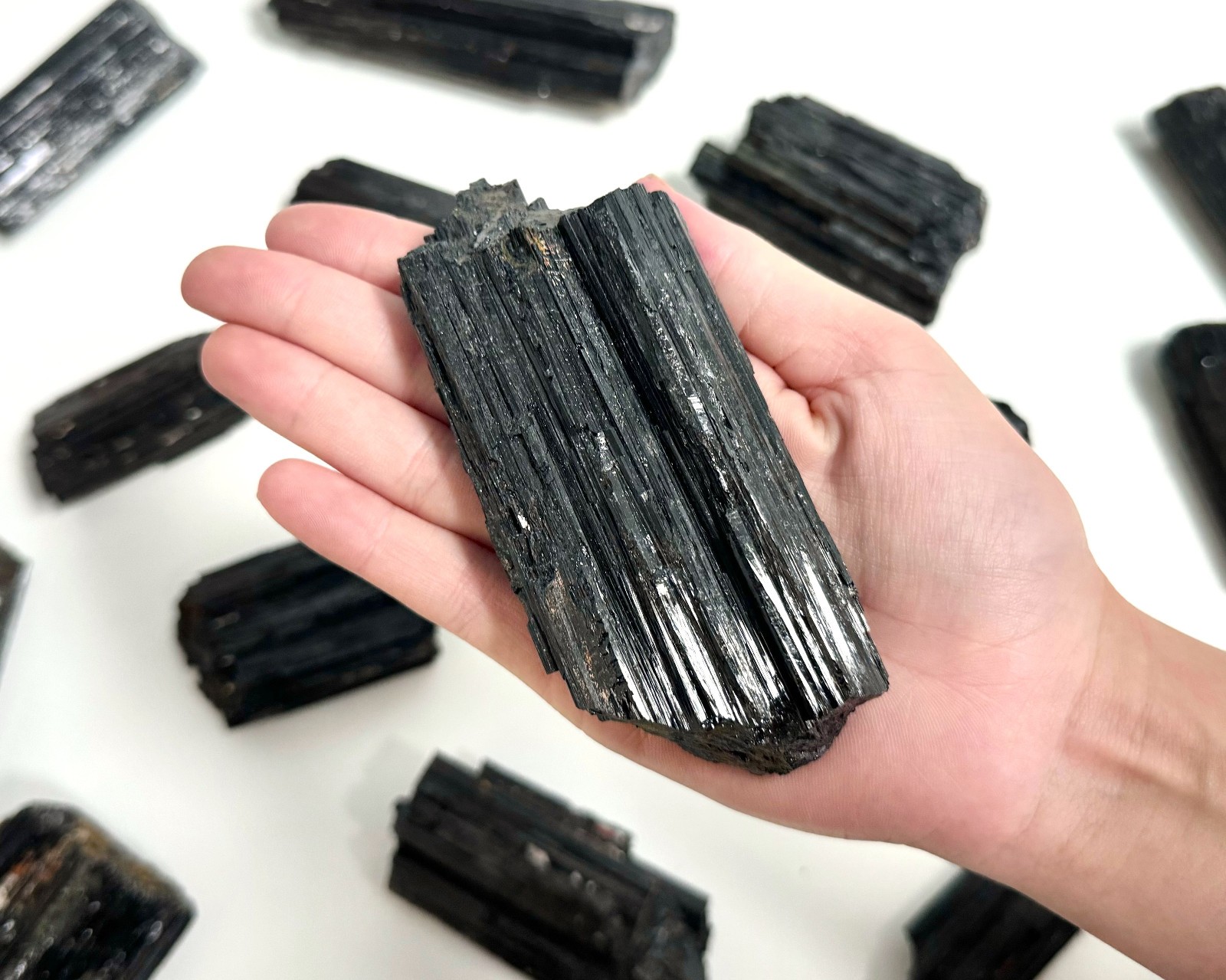 LARGE Black Tourmaline Logs - Natural Tourmaline Haystack Rod Crystals (A Grade)