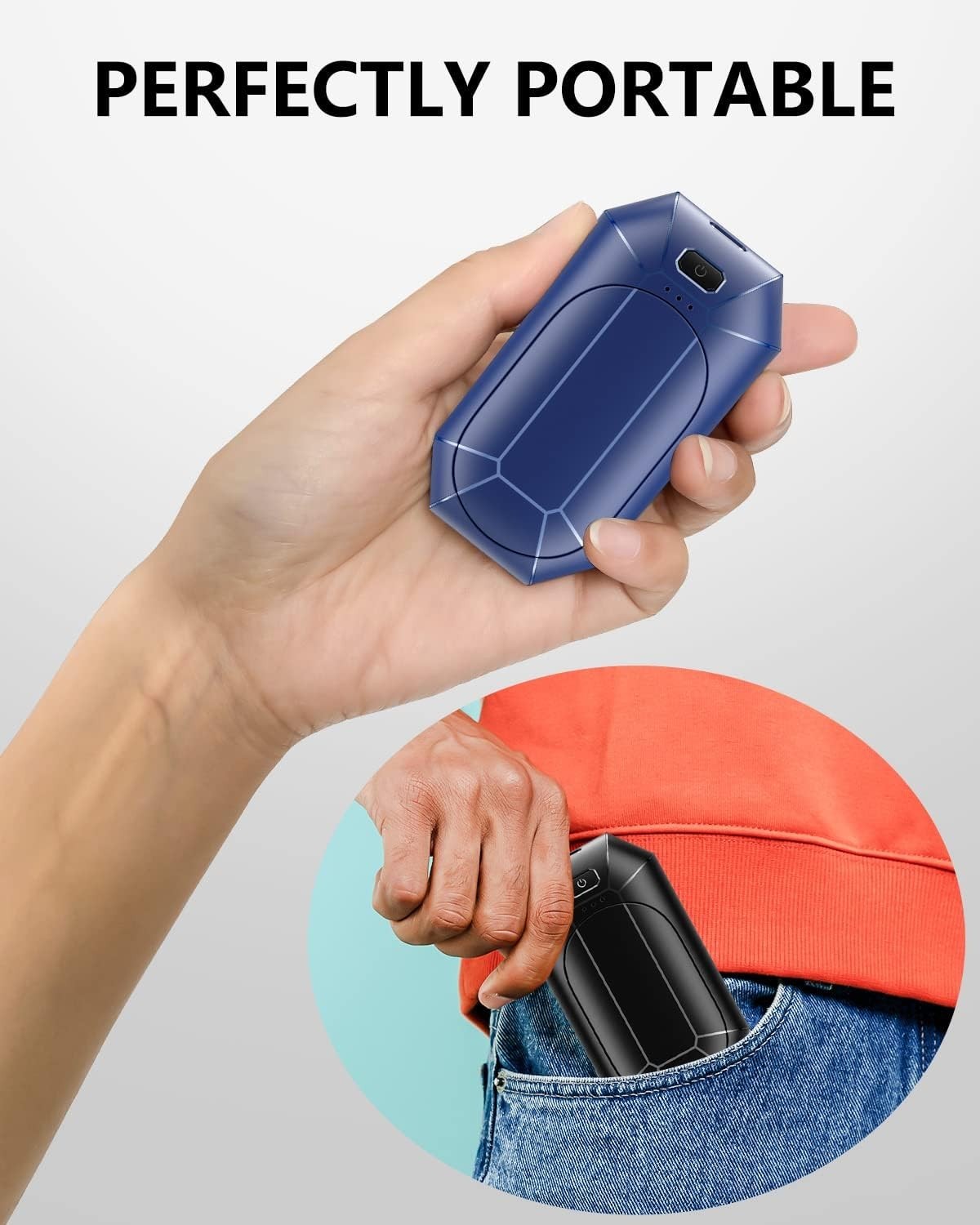 Ergonomic Hand Warmers - 2 Pack Rechargeable, Keeps You Warm During Outdoor Fun