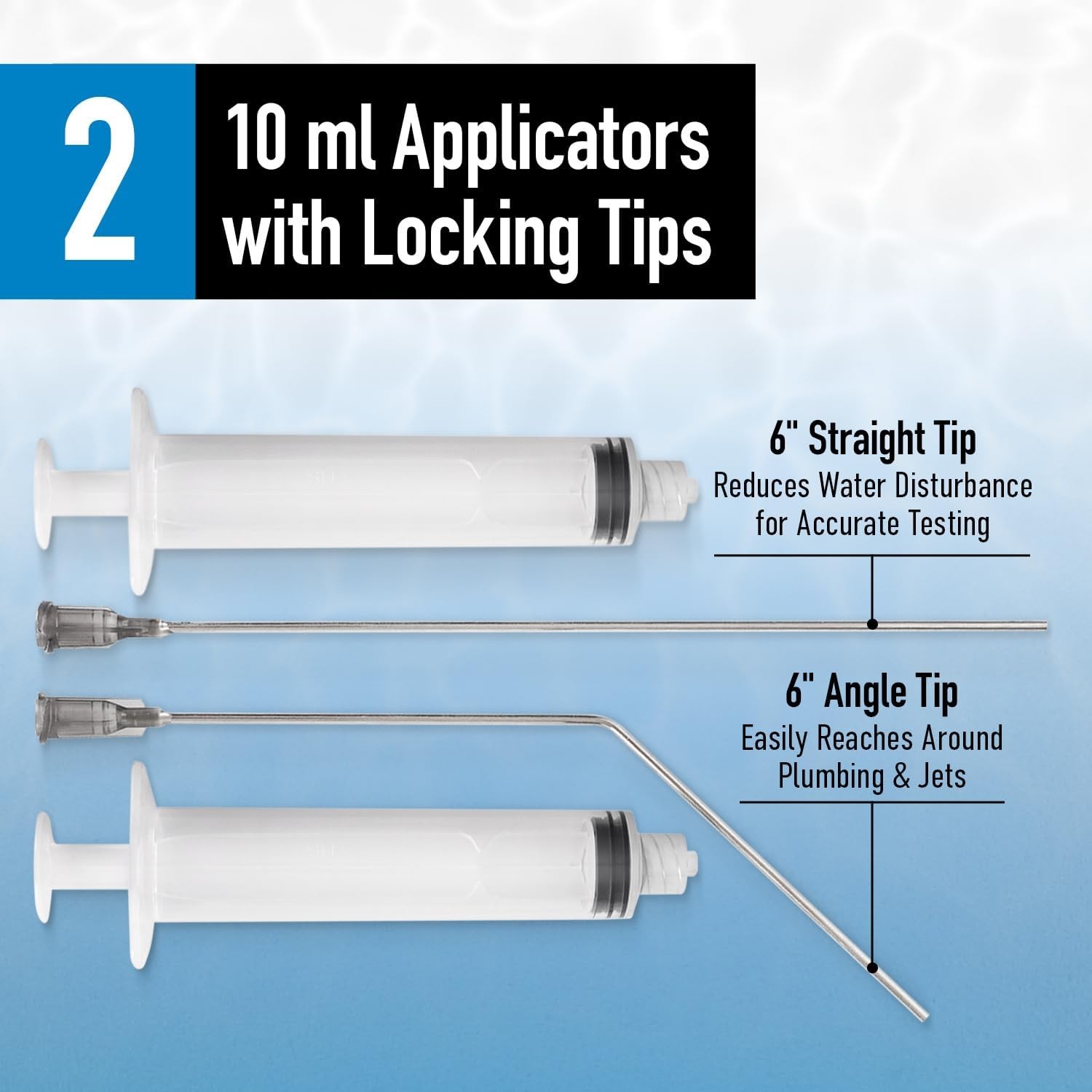 Pool Leak Detection Dye Kit - 75+ Tests - 2 Stainless Steel Precision Applicator