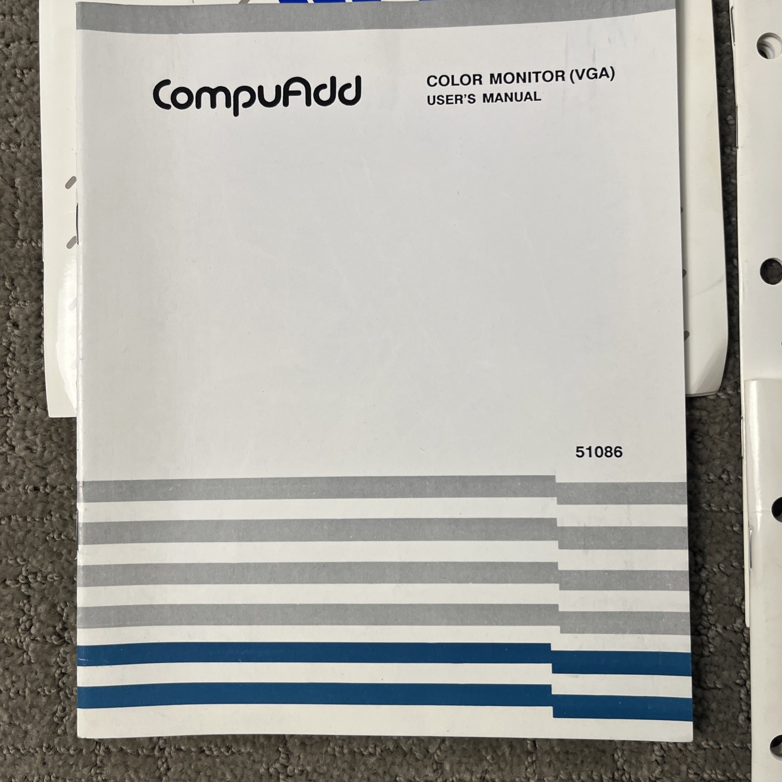 CompuAdd System Manuals Video & Mouse Windows 3.0 IDE Upgrade Kit 1993
