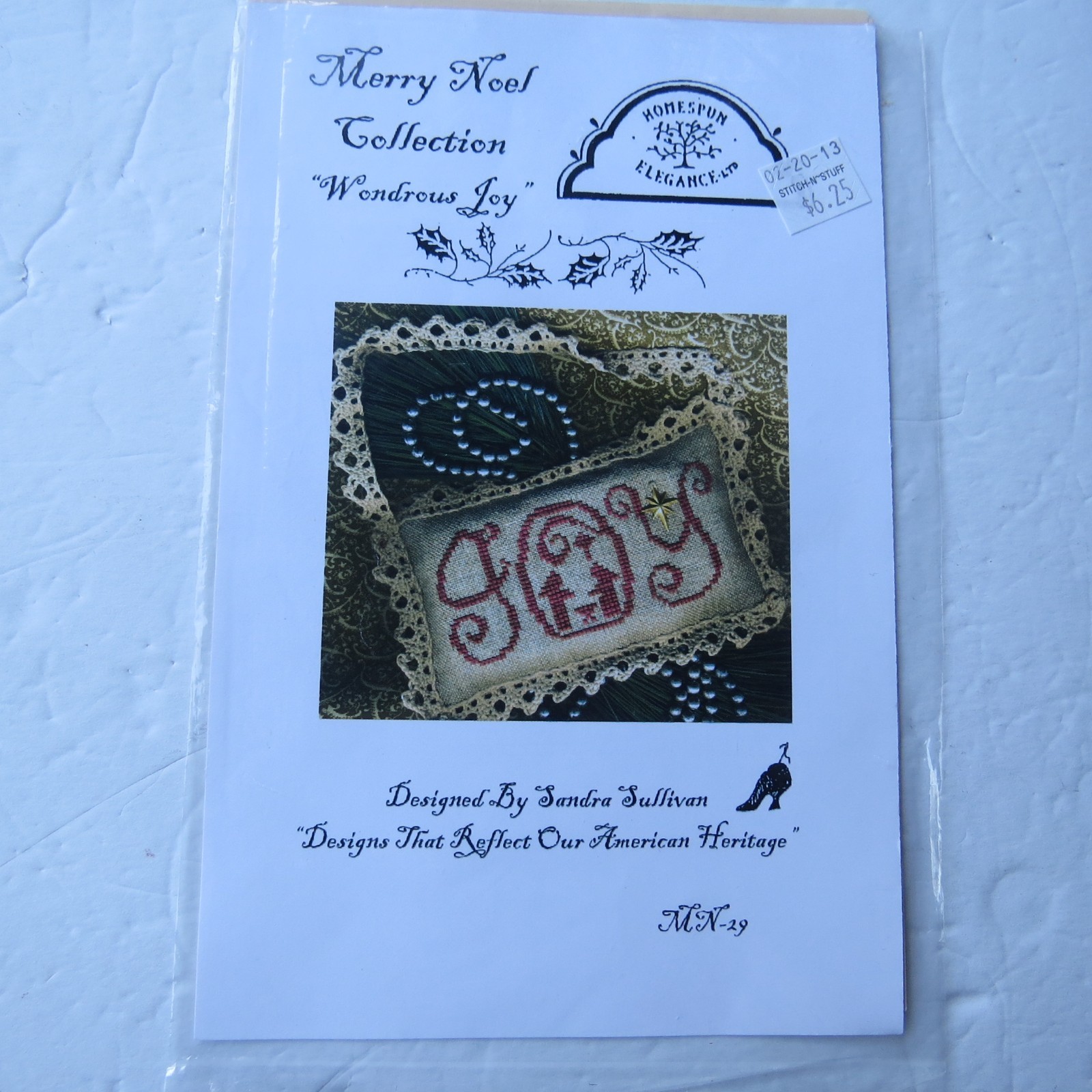 Homespun EleganceJOY w nativity Cross Stitch Ornament Pattern only
