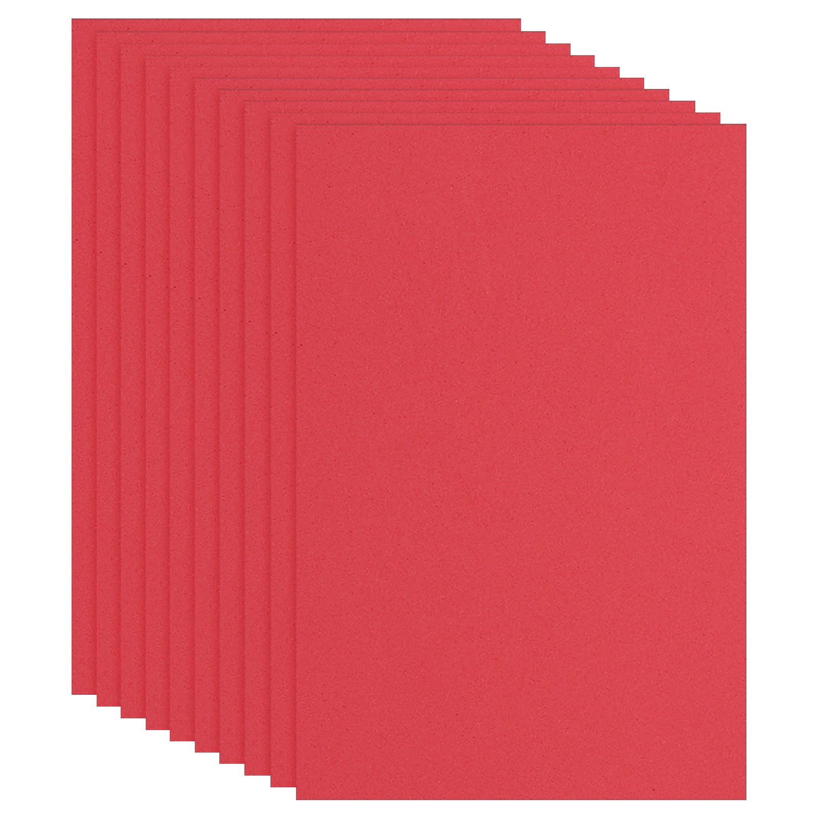 Red Non Adhesive EVA Foam Sheet 12 x 8 Inch 2mm Thick EVA Felt, 10 Pcs