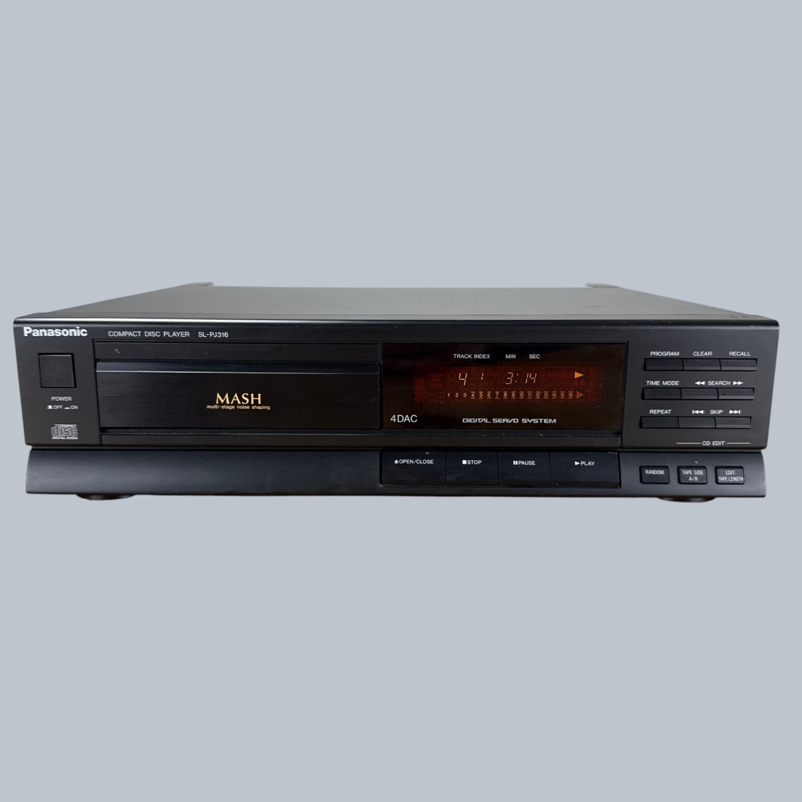 Panasonic SL-PJ316 CD Player MASH 4DAC Vintage 1992 Hi-Fi Stereo Tested Working