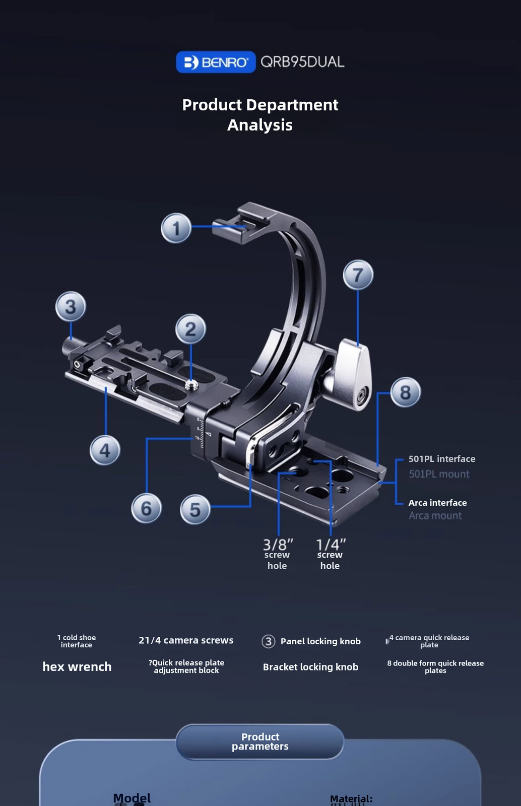 Benro QRB95DUAL Quick Rotating Bracket