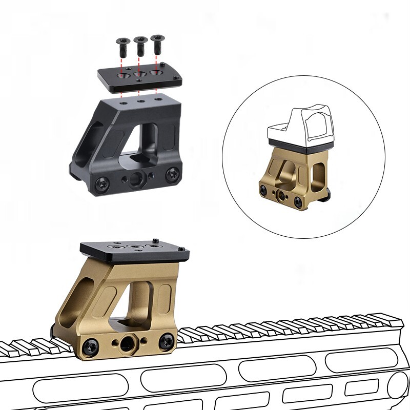 Tactical MRDS Mount RMR Red Dot Metal Riser Base Fit 20mm Picatinny Rail