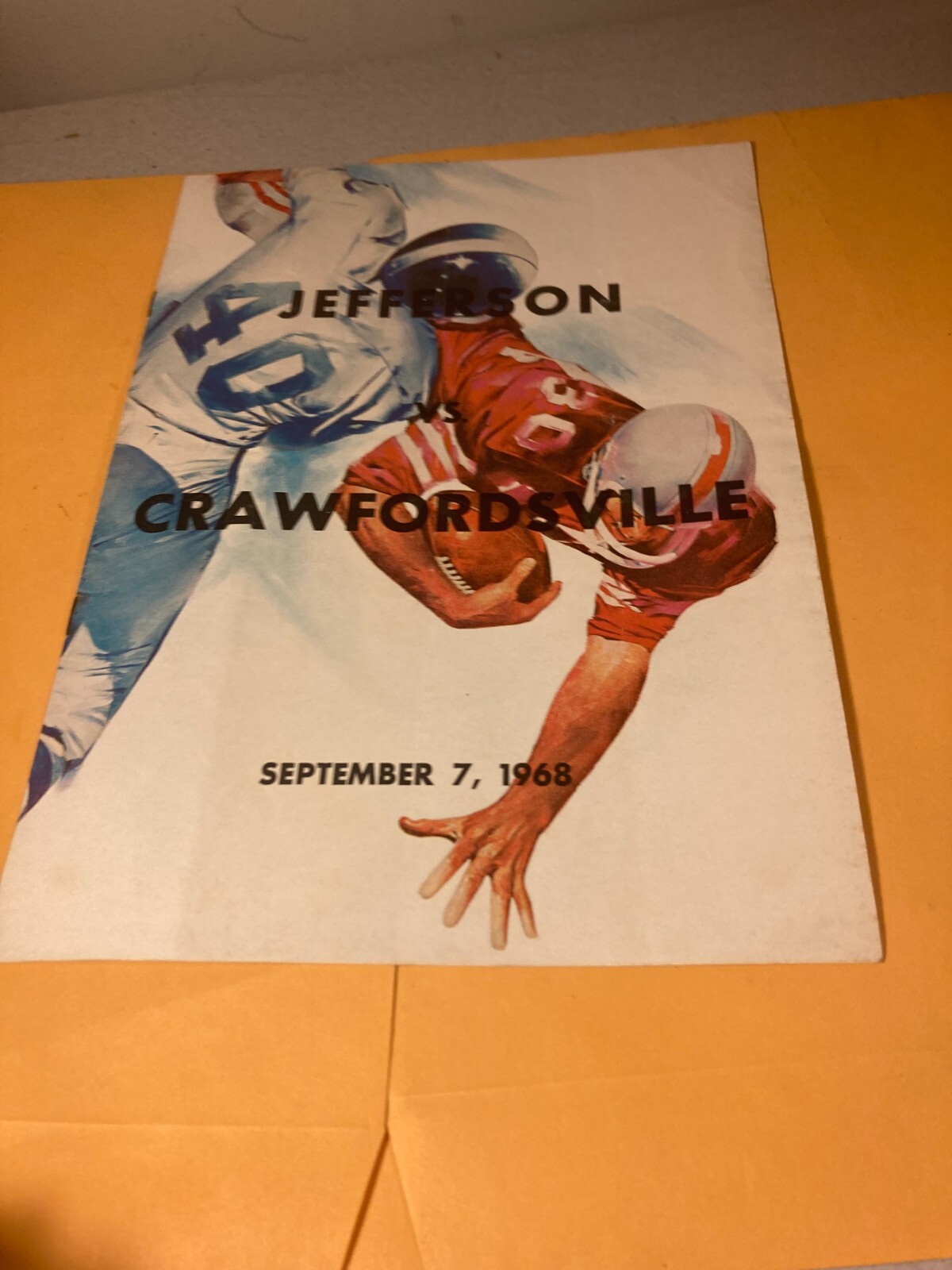 September 7 1968 Jefferson High School Football vs Crawfordsville Ind Program