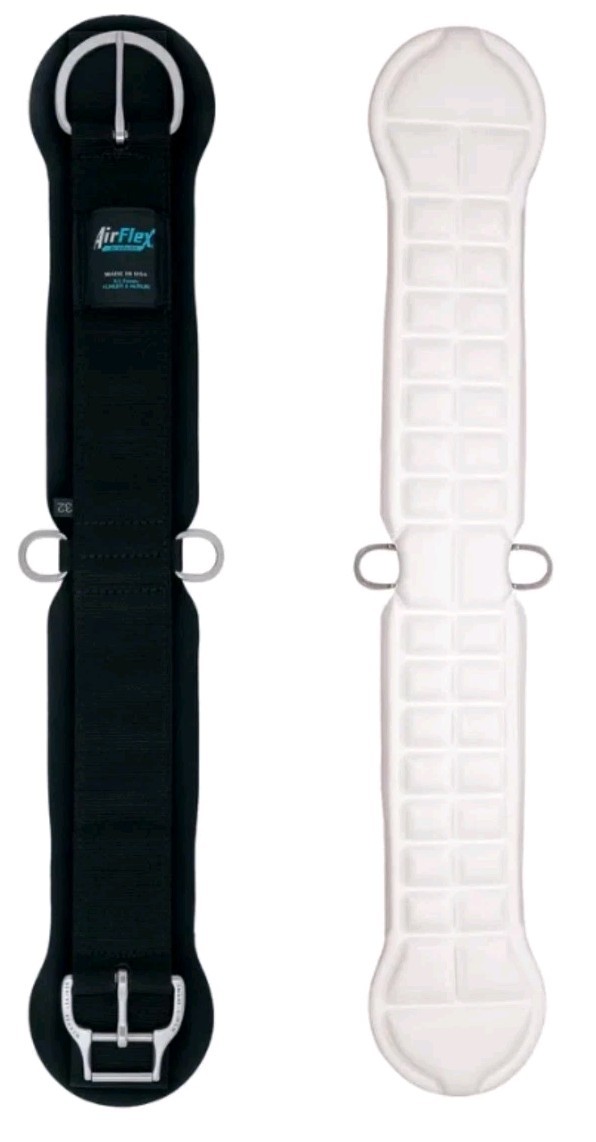 Weaver Leather Improved Smart Cinch AirFlex Black Girth - Straight- All Sizes