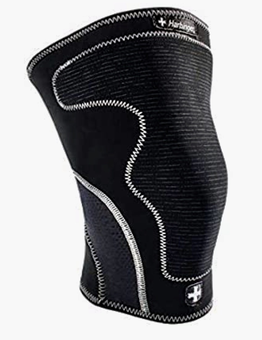 HARBINGER Lifting Compressor Compression Black Knee Sleeves Set Pair NEW Mens XL