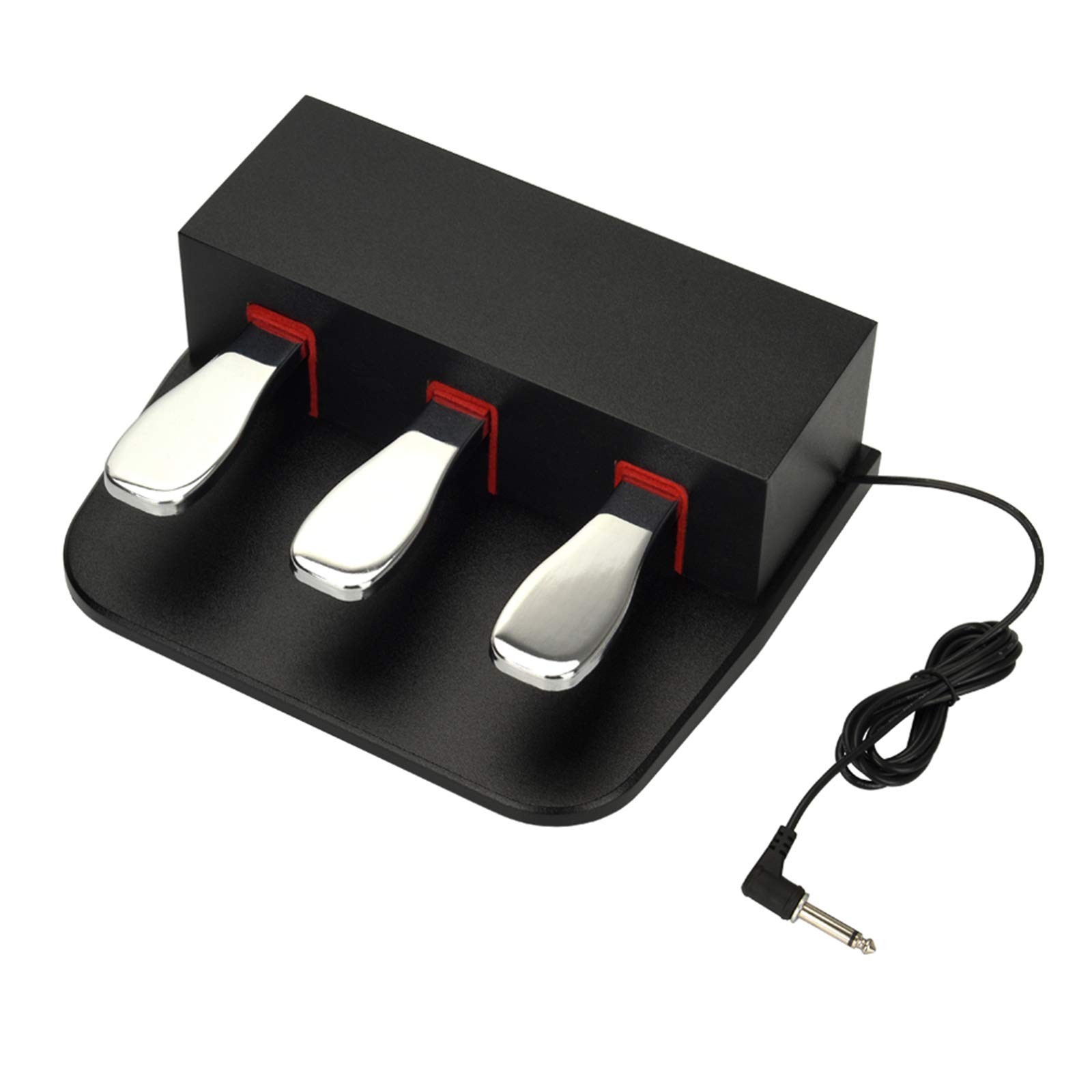 Universal Triple Sustain Pedal Unit for Digital Piano & MIDI Keyboards, 3-in-...
