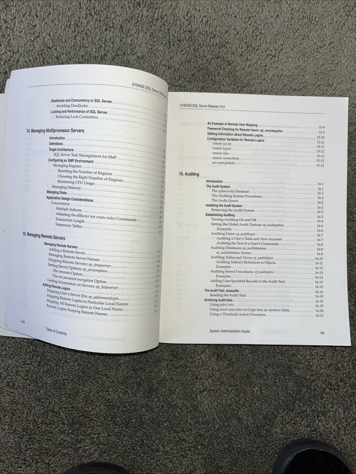 Vintage Sybase SQL Server System Administration Guide 1994, before SAP merge.