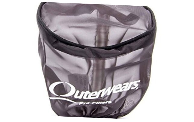 Air Filter Wrap, Pre Filter, 3-1/2 in OD, 4 in Tall, Top, Polyester, Black,