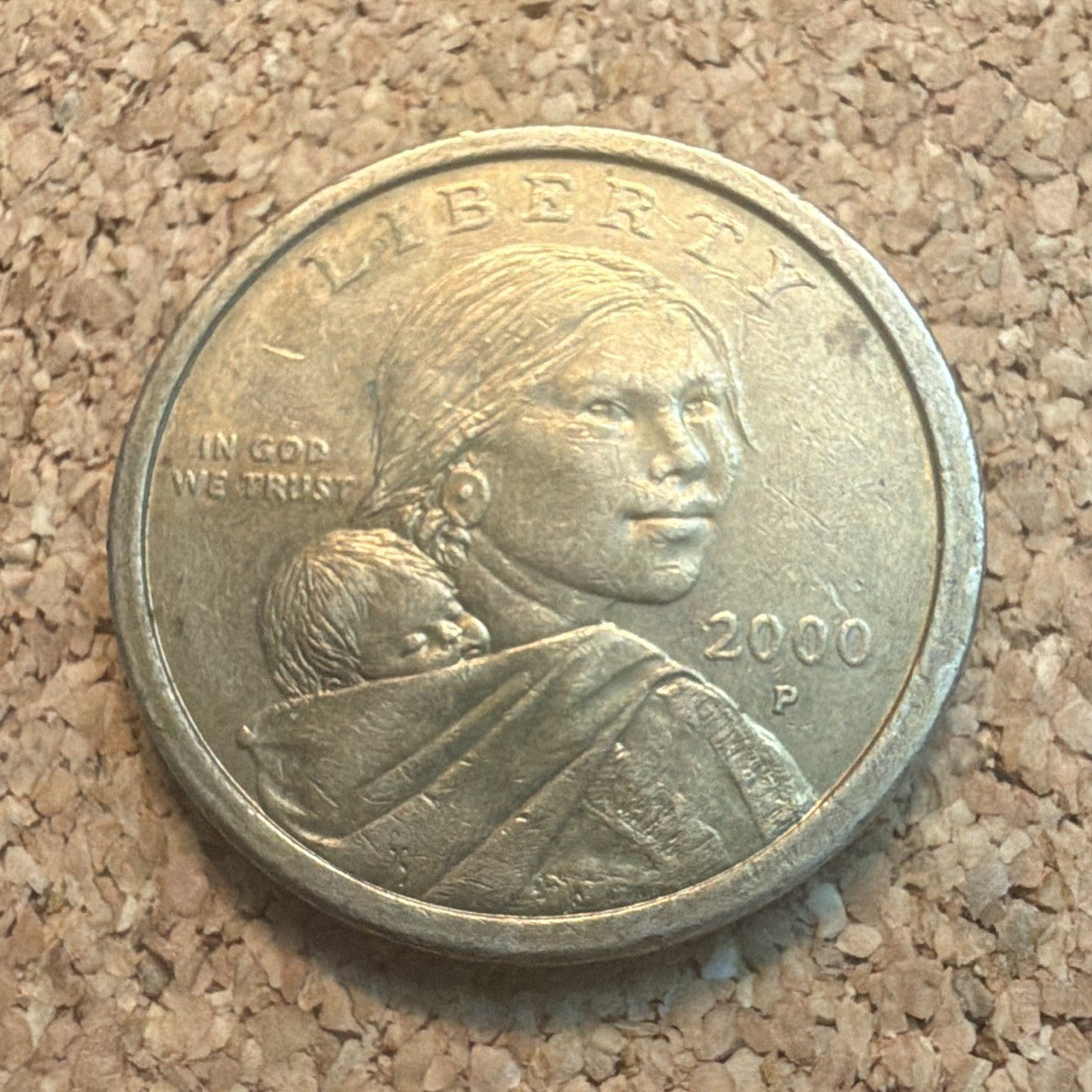 2000-P Sacagawea Native American $1 Coin, Philadelphia Mint, Business Strike