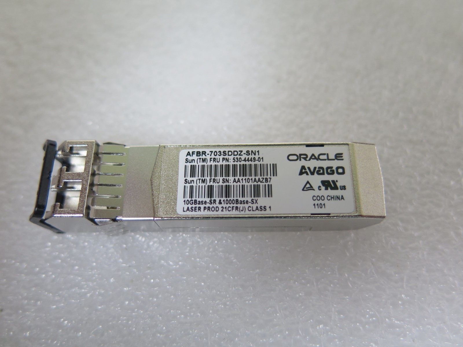 Sun Oracle 530-4449-001 X2129A-N Avago AFBR-703SDDZ-SN1 SFP+ 10Gb 10Gbe SR 850nm